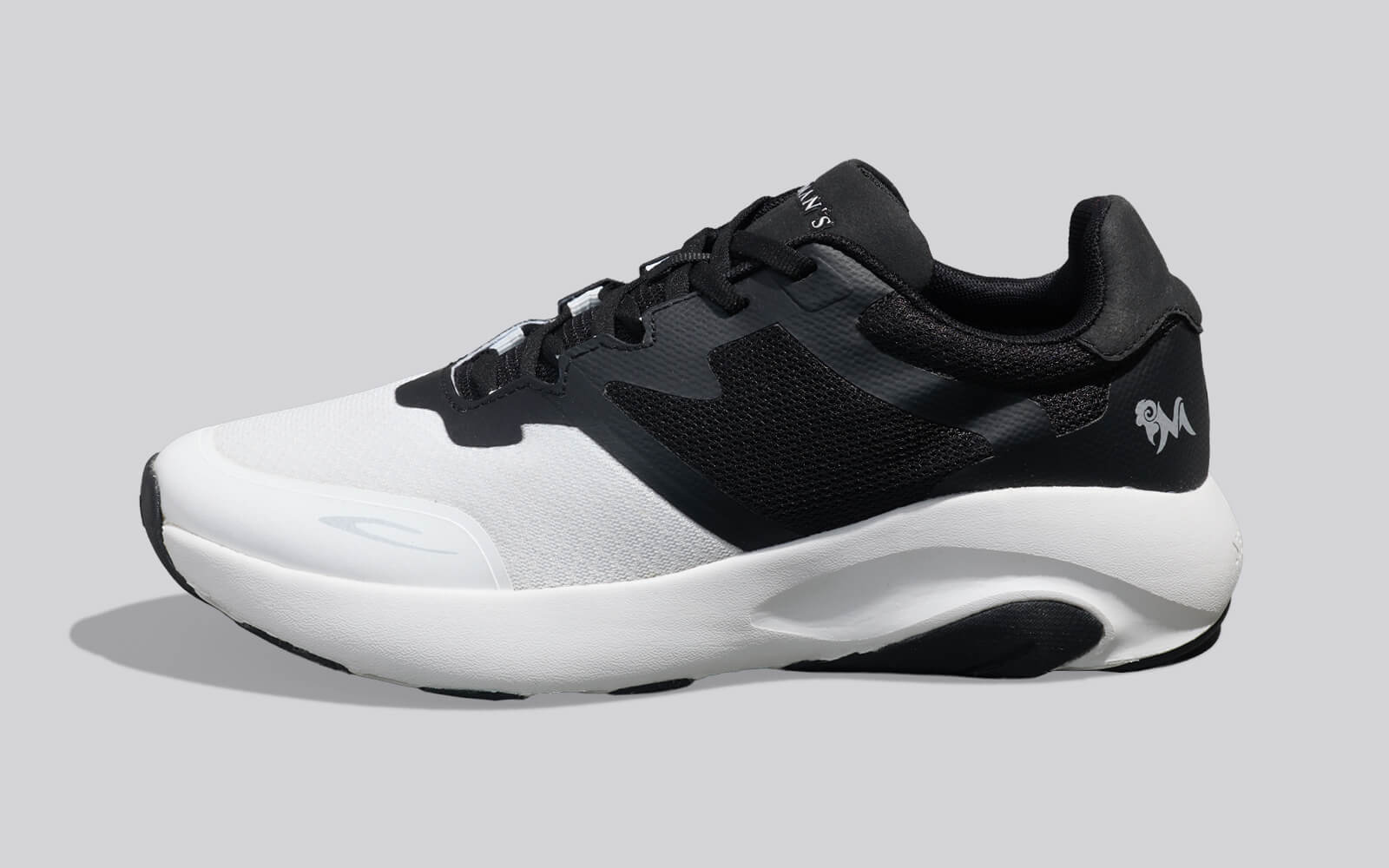 Color Block Sneakers for Men : Black White