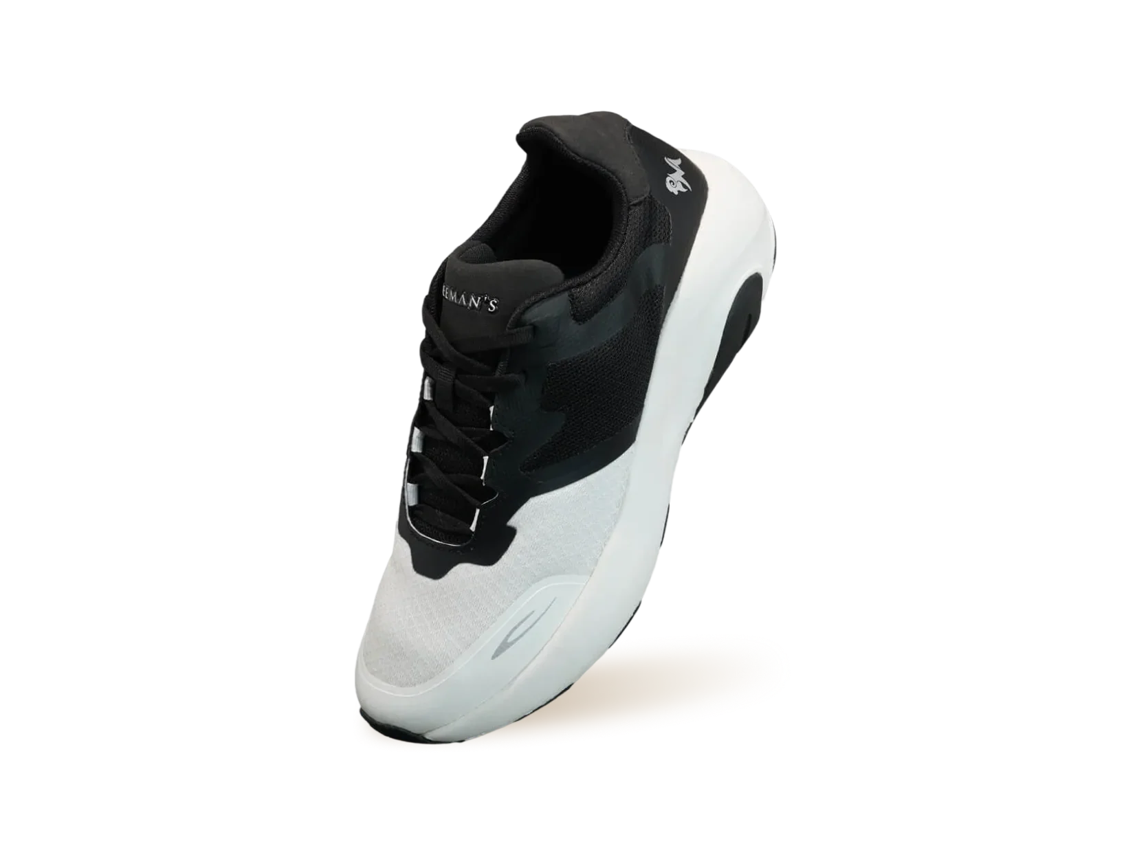 Color Block Sneakers for Men : Black White - Image 11