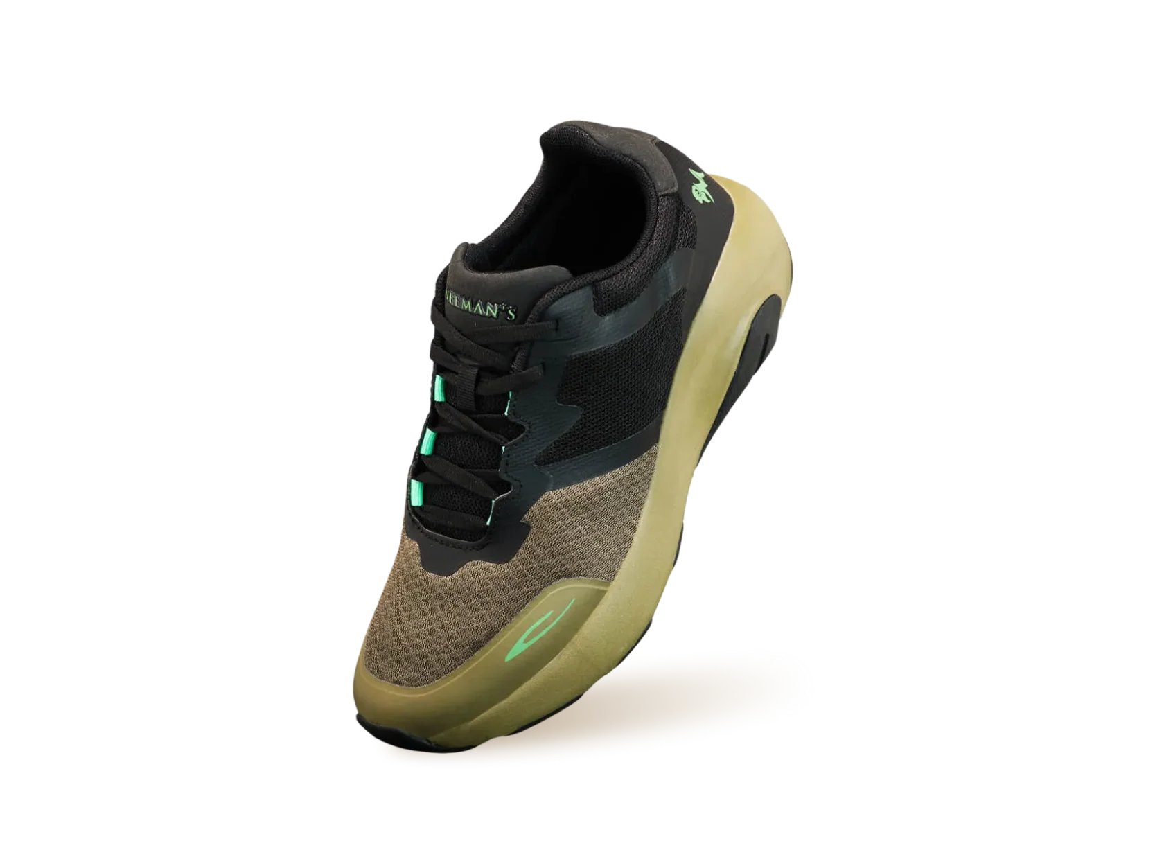 Color Block Sneakers for Men : Olive Black - Image 11