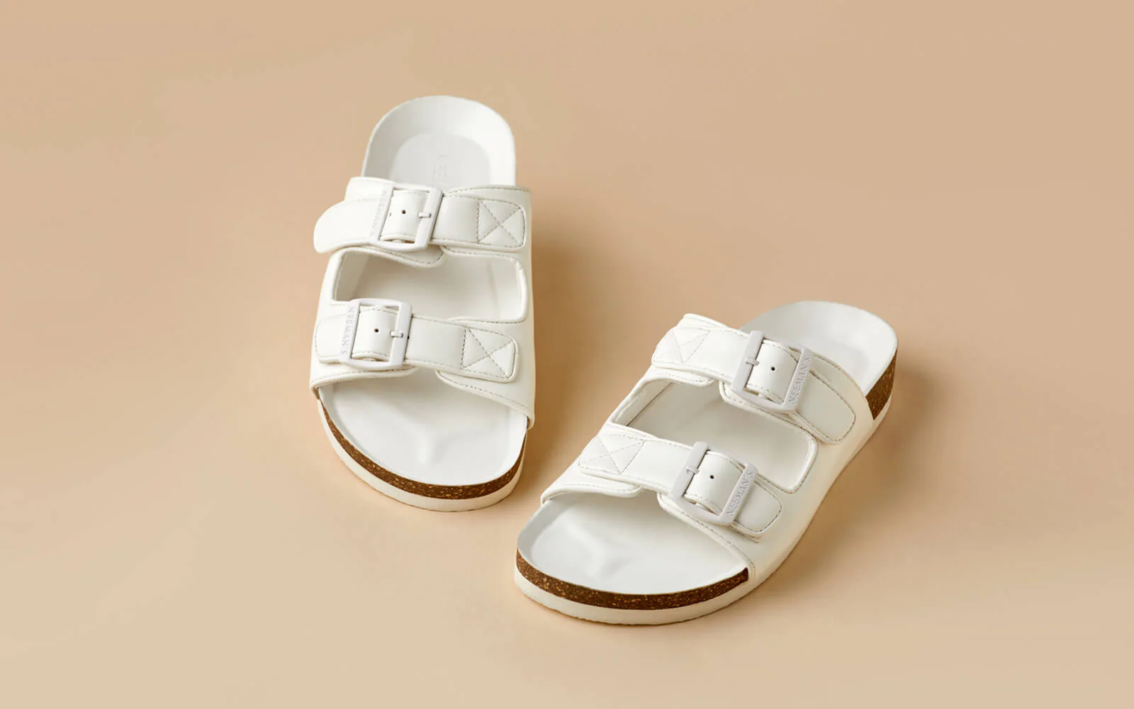Cork Sandals : Brilliant White - Image 4