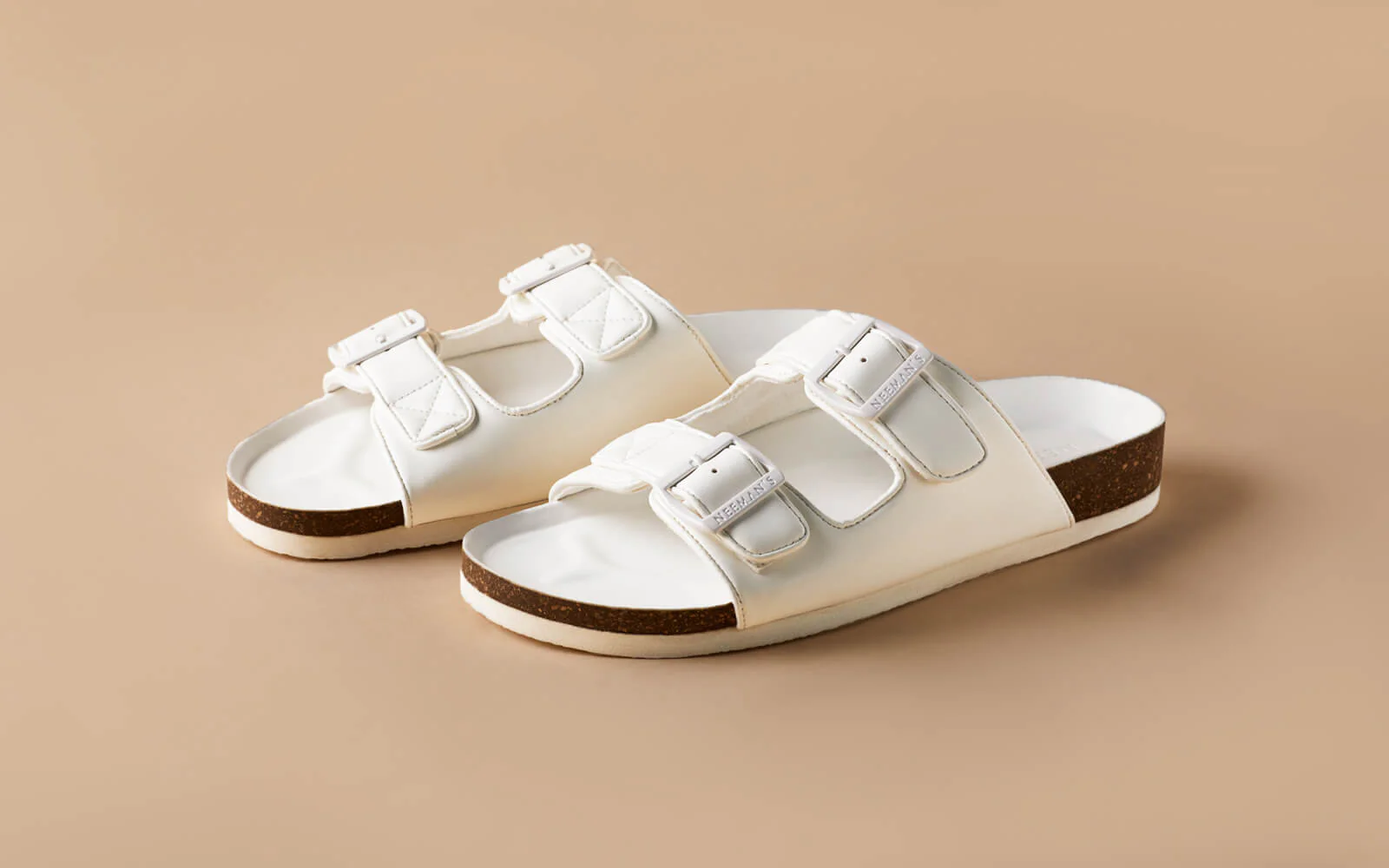 Cork Sandals : Brilliant White - Image 5