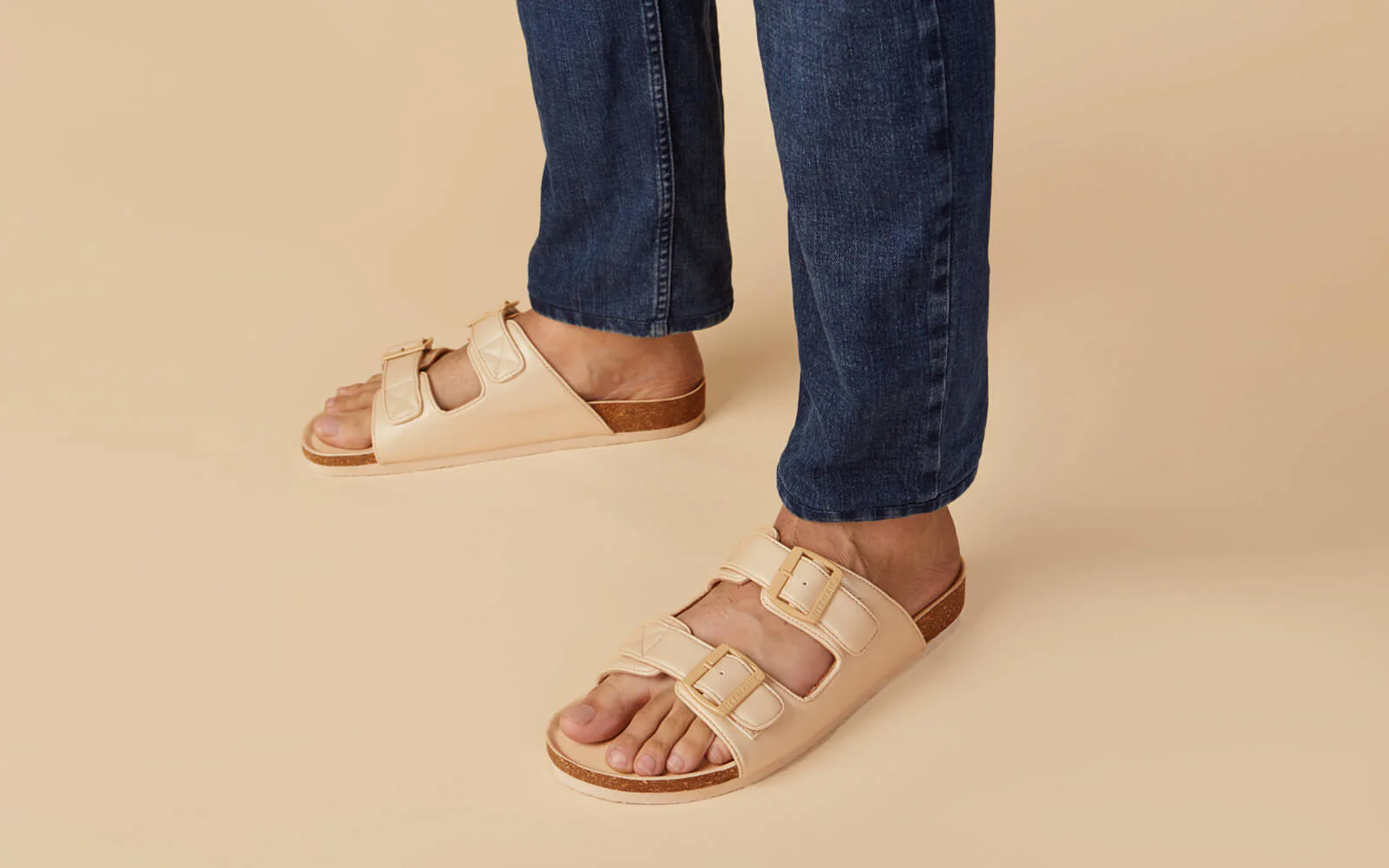 Cork Sandals : Rich Cream - Image 7