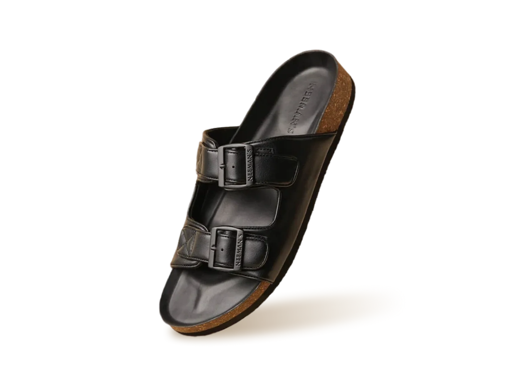 Cork Sandals : Solid Black - Image 9