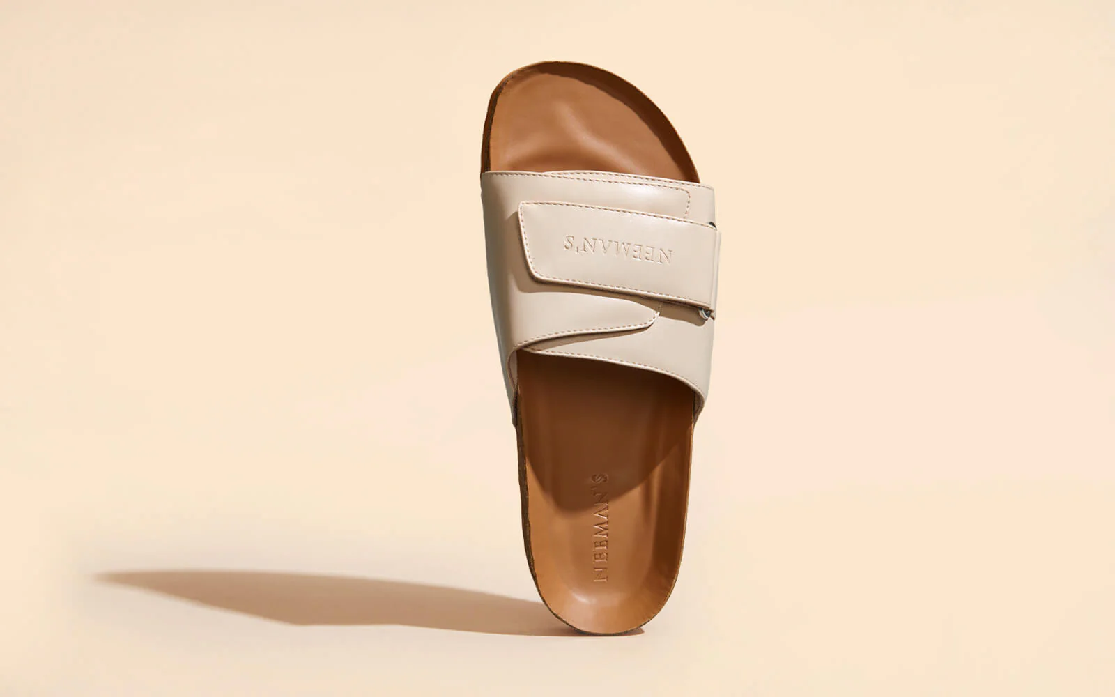 Cork Slides : Tan-White - Image 2
