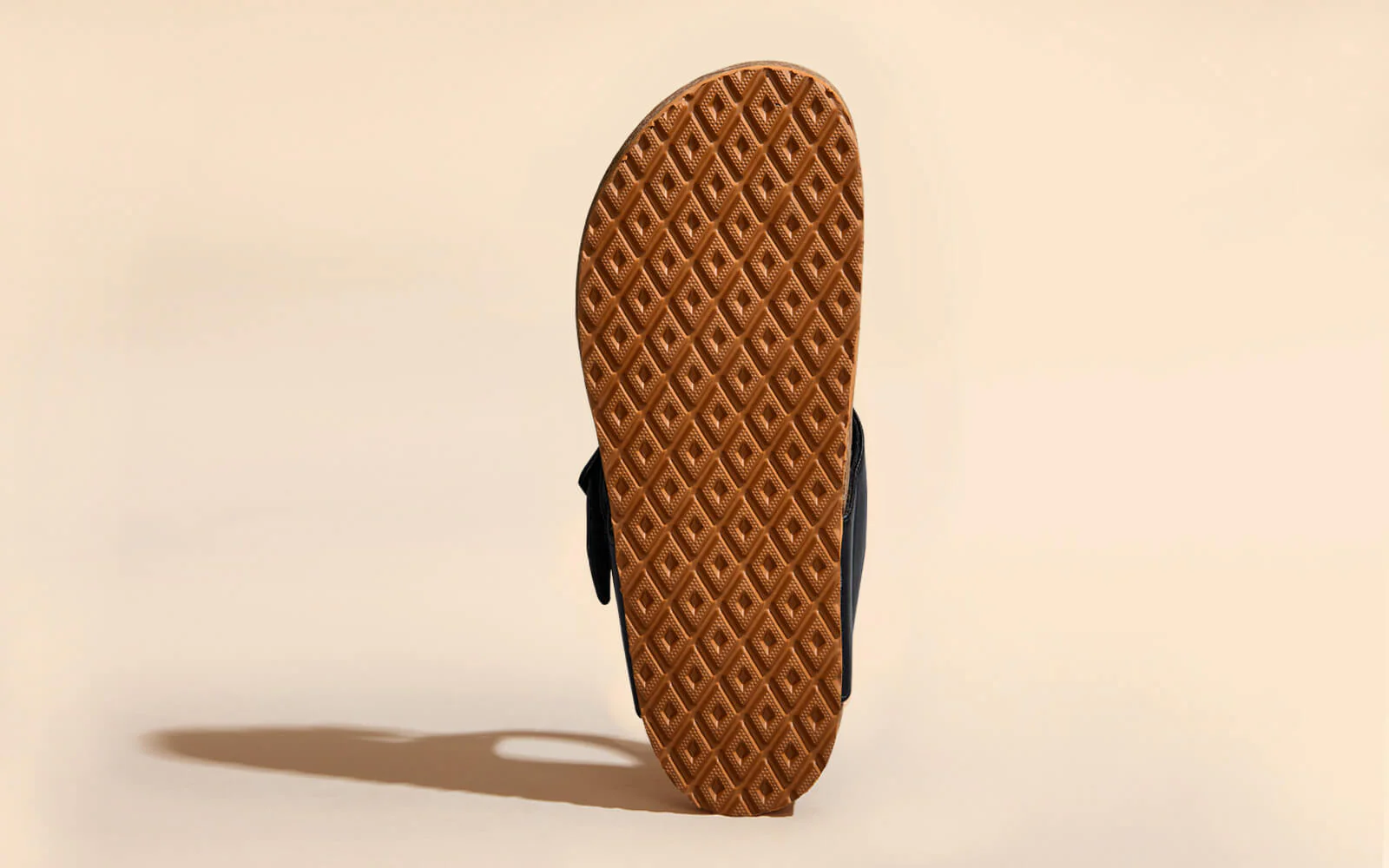 Cork Thong Sandals : Black-Tan - Image 8