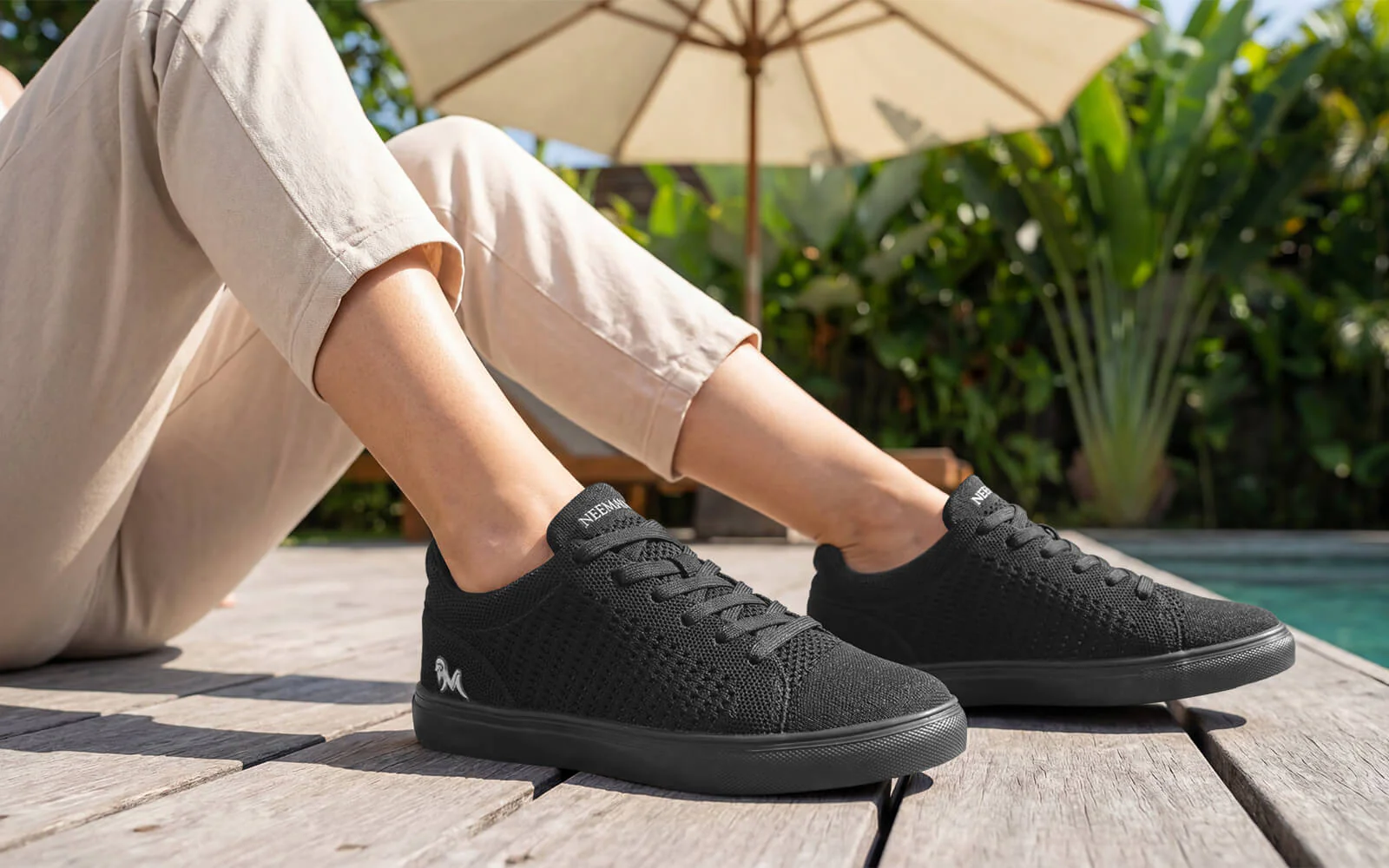 Court Sneakers For Women : Black - Image 7