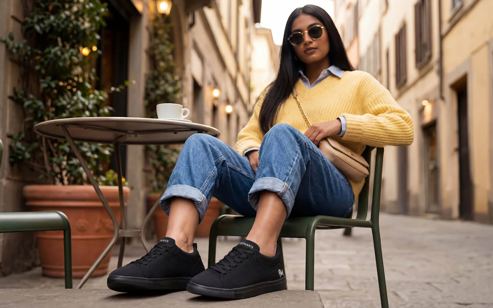 Court Sneakers For Women : Black - Image 8