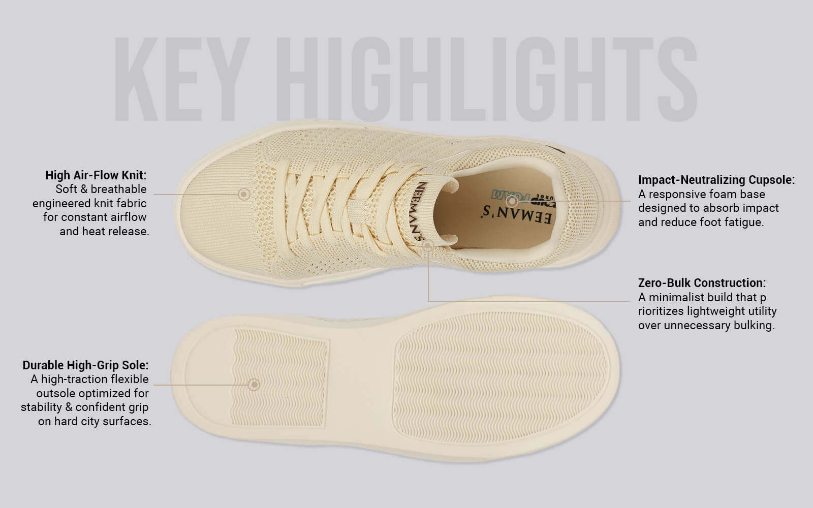 Court Sneakers For Women : Ivory - Image 3
