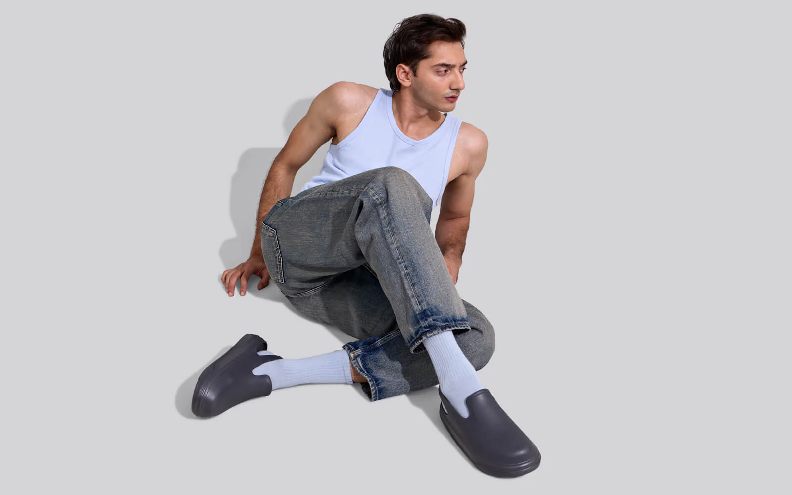 Cushers Clogs For Men : Dark Grey - Image 8