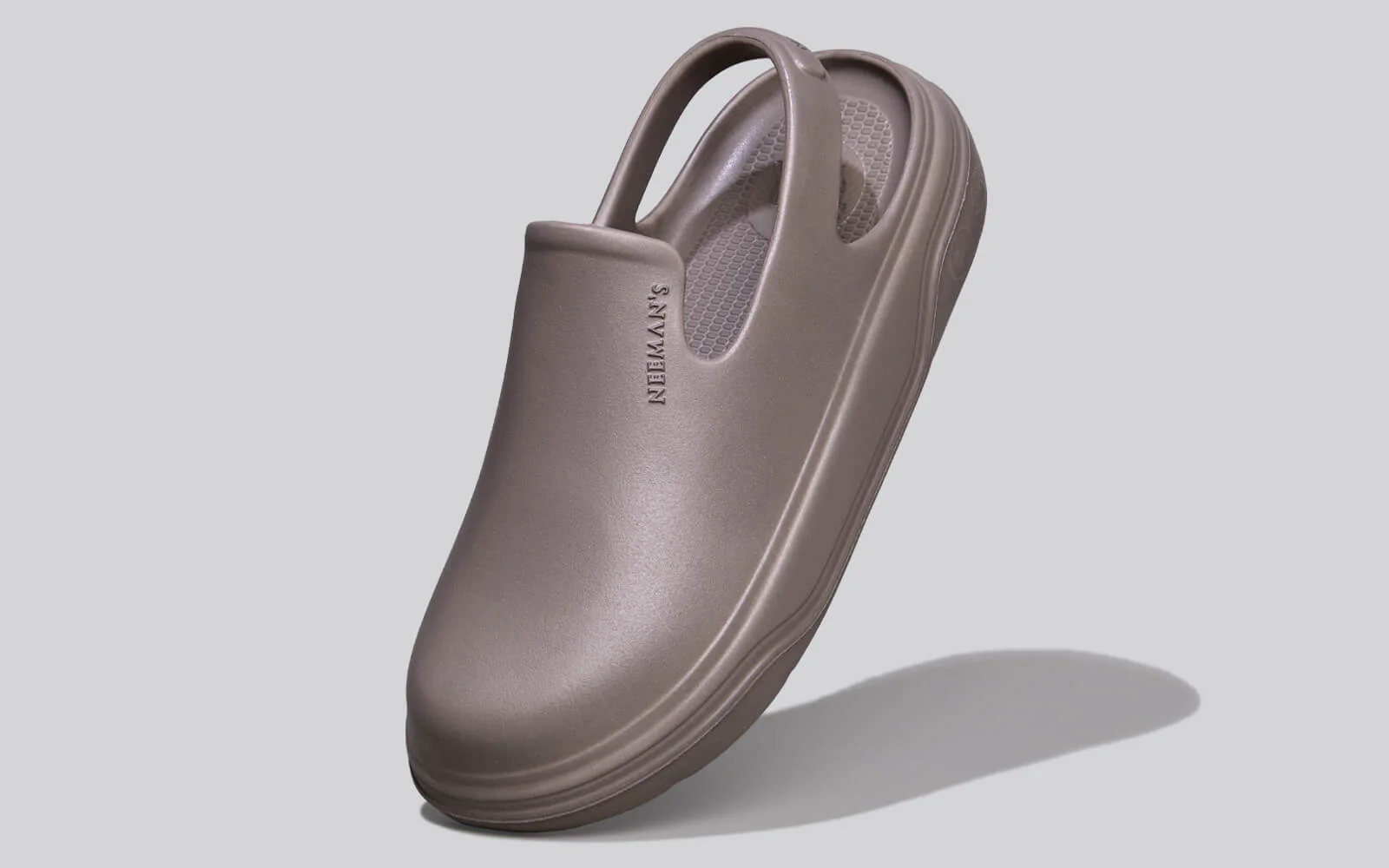 Cushers Clogs For Men : Goat Grey - Image 2