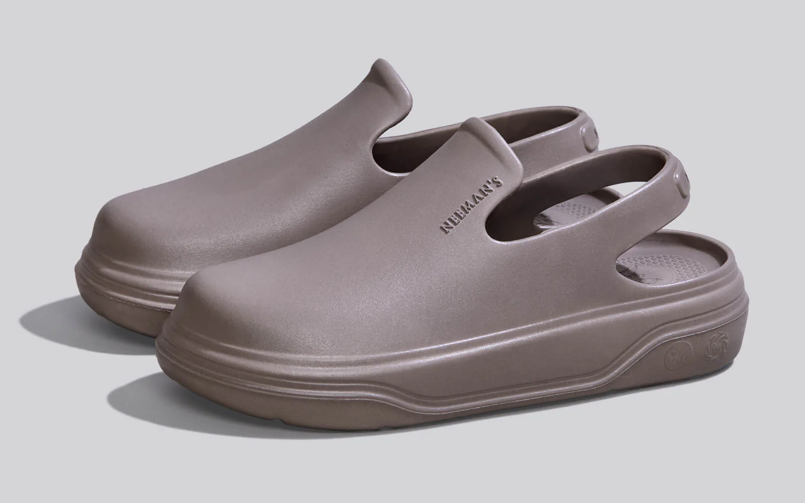 Cushers Clogs For Men : Goat Grey - Image 6
