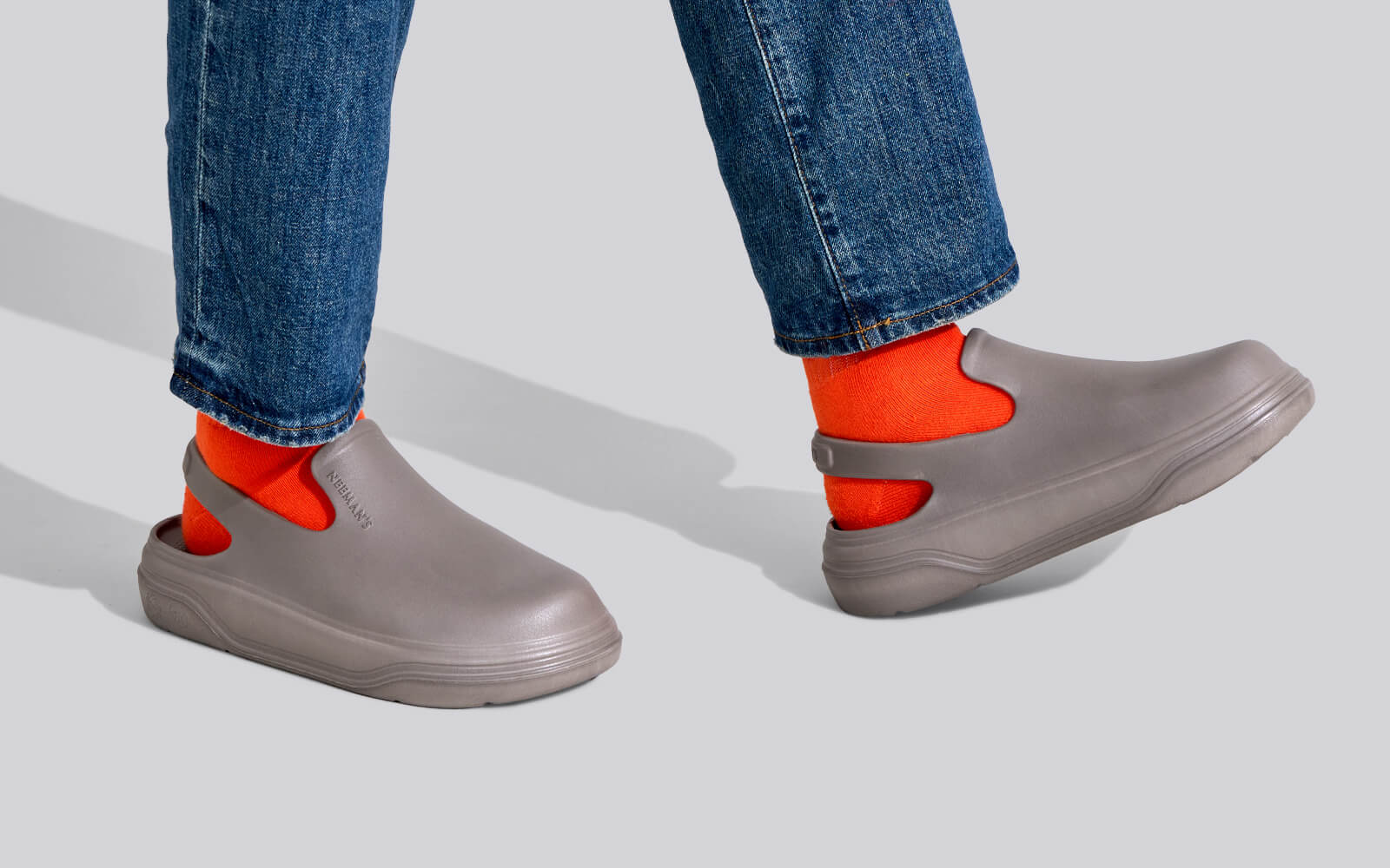 Cushers Clogs For Men : Goat Grey - Image 7