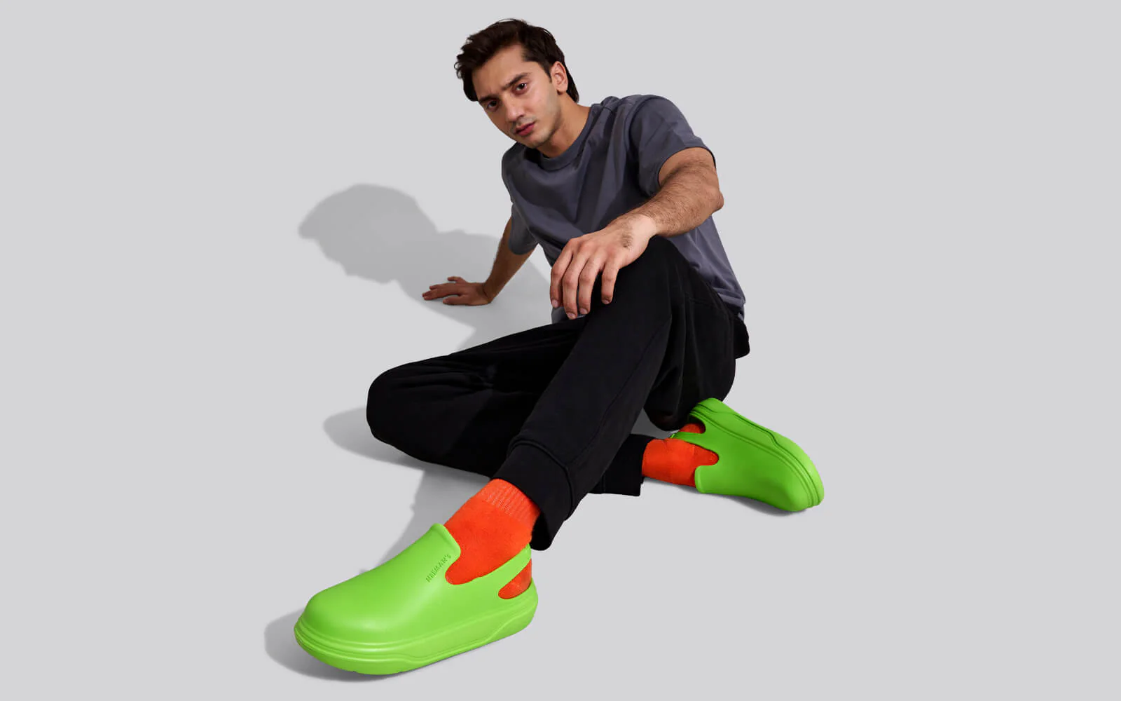 Cushers Clogs For Men : Neon Green - Image 8