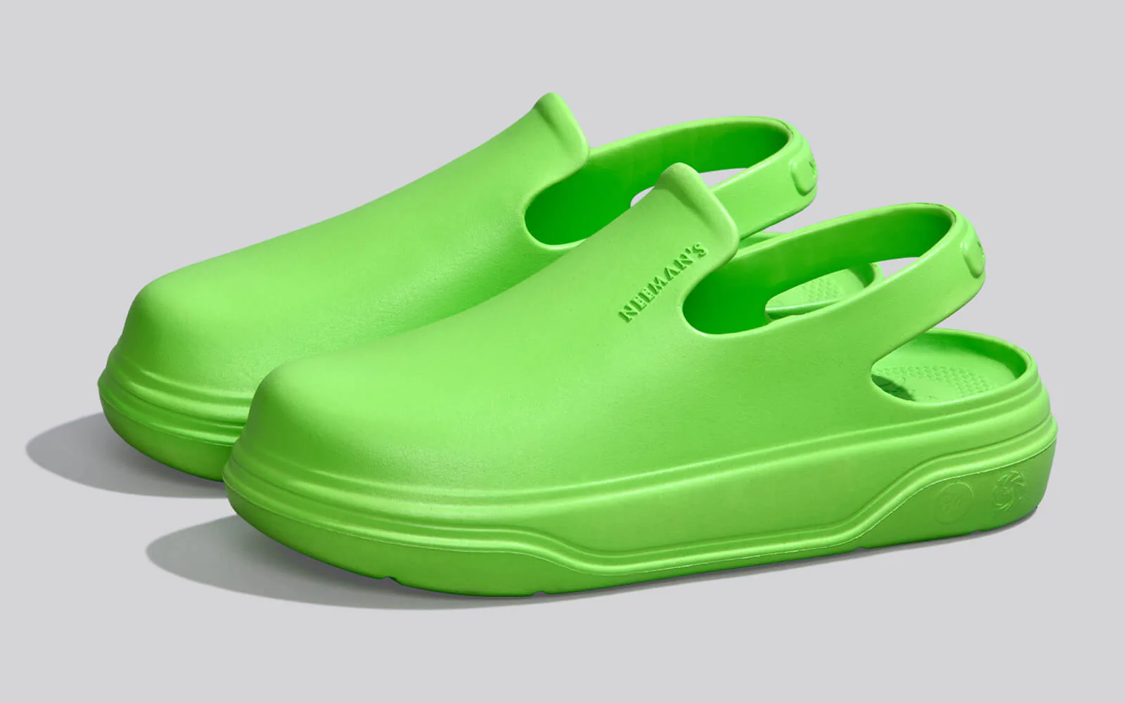 Cushers Clogs For Men : Neon Green - Image 6