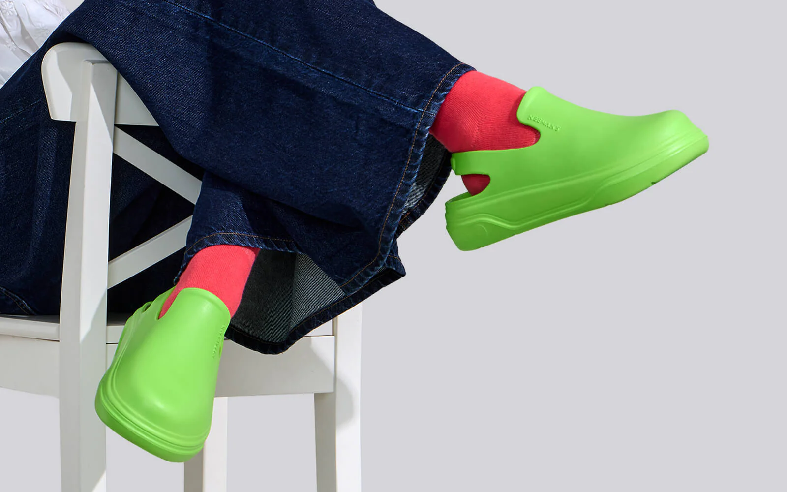 Cushers Clogs For Women : Neon Green - Image 7