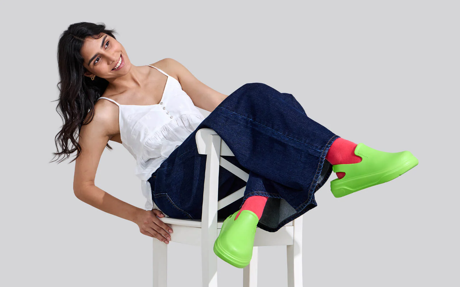 Cushers Clogs For Women : Neon Green - Image 8