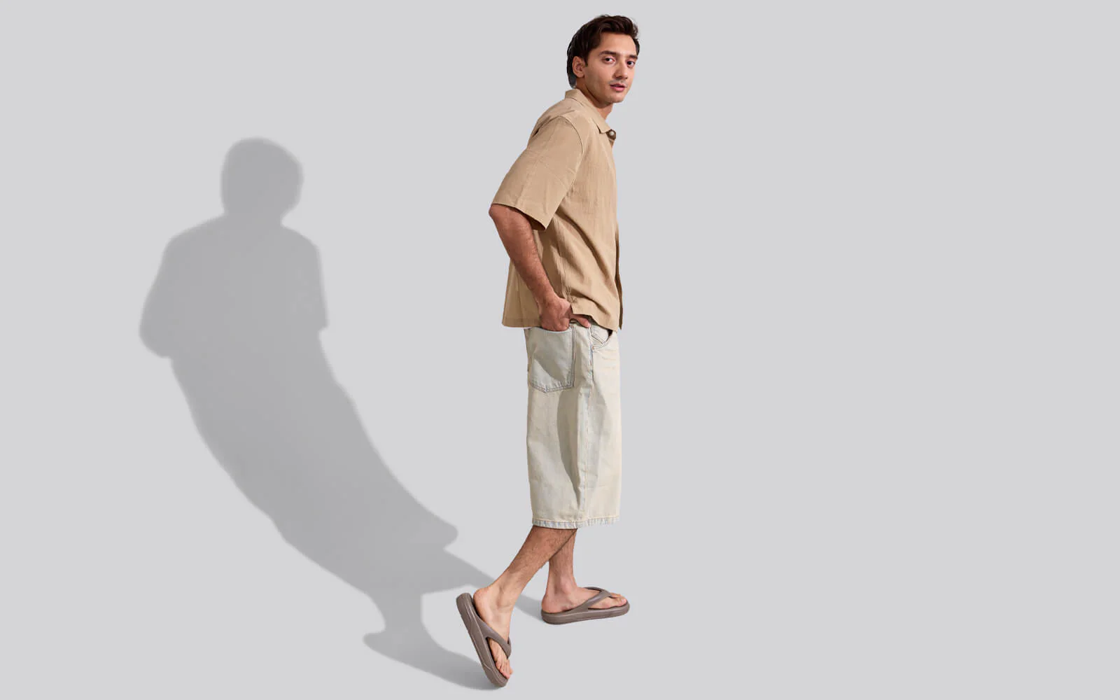 Cushers Flips For Men : Goat Grey - Image 7