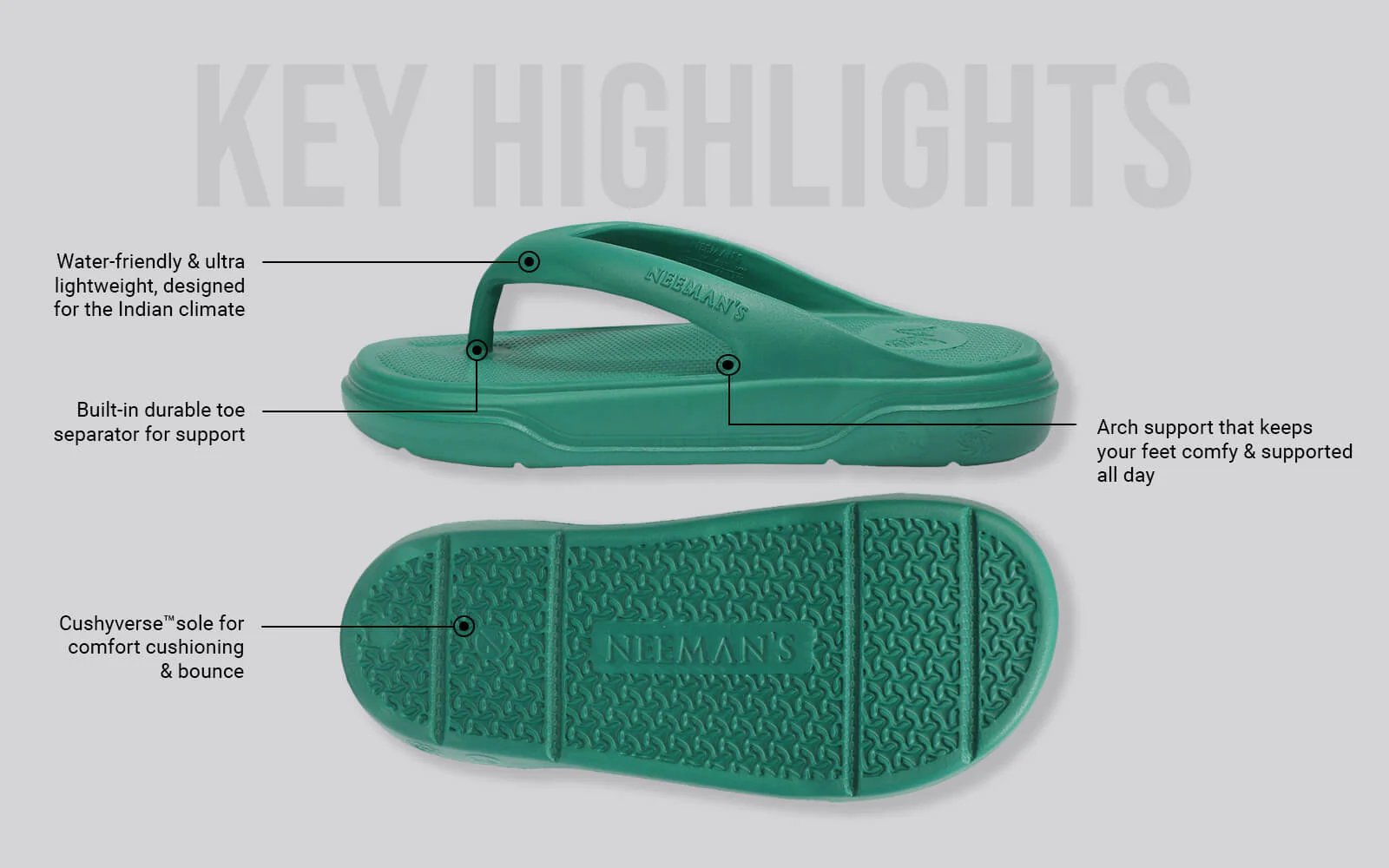 Cushers Flips For Women : Pepper Green - Image 3