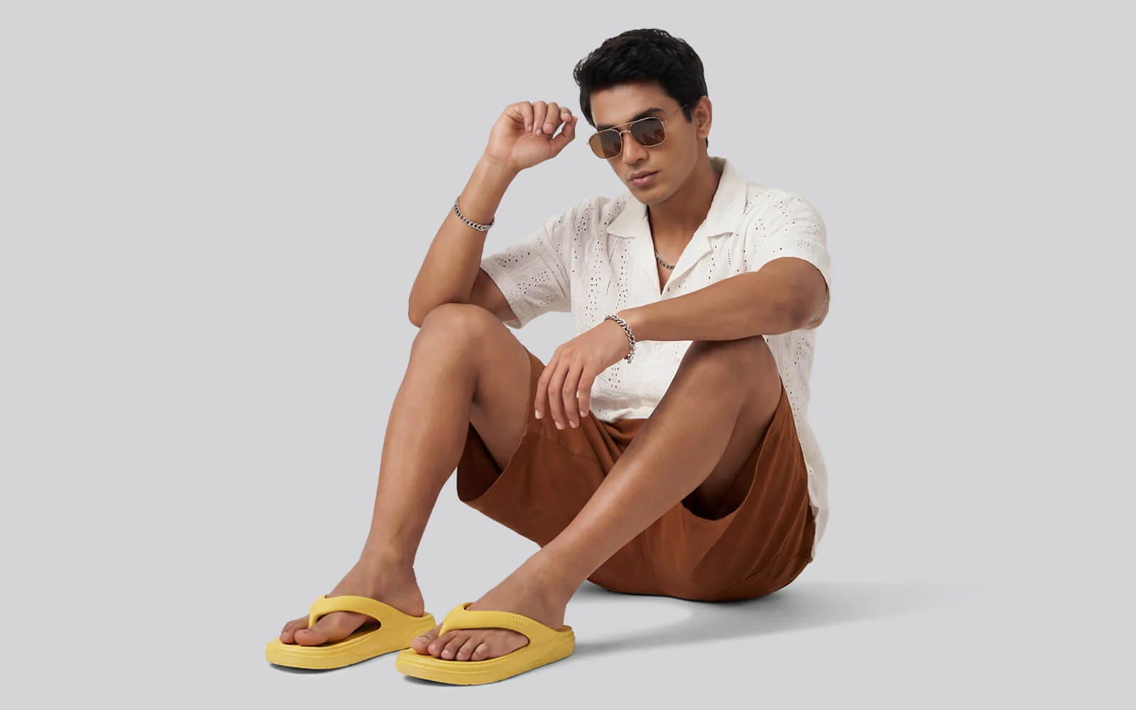 Cushers Flips For Men : Yellow - Image 6