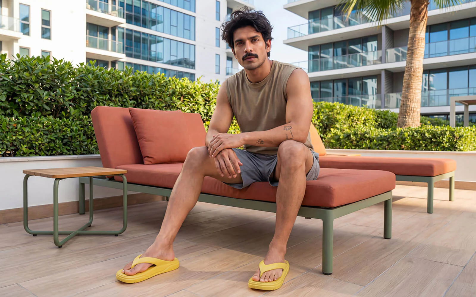 Cushers Flips For Men : Yellow - Image 8