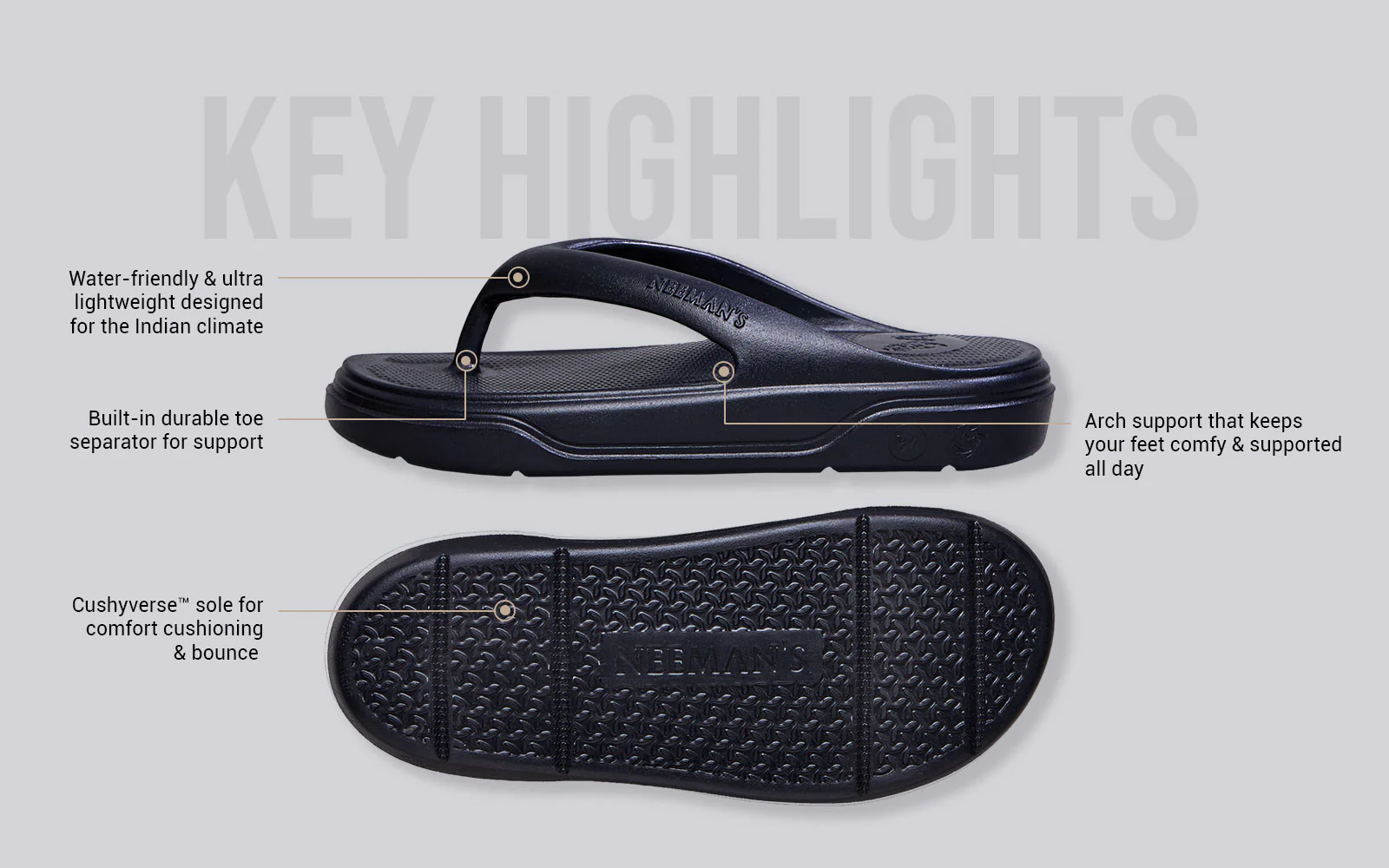 Cushers Flips For Women : Black - Image 4