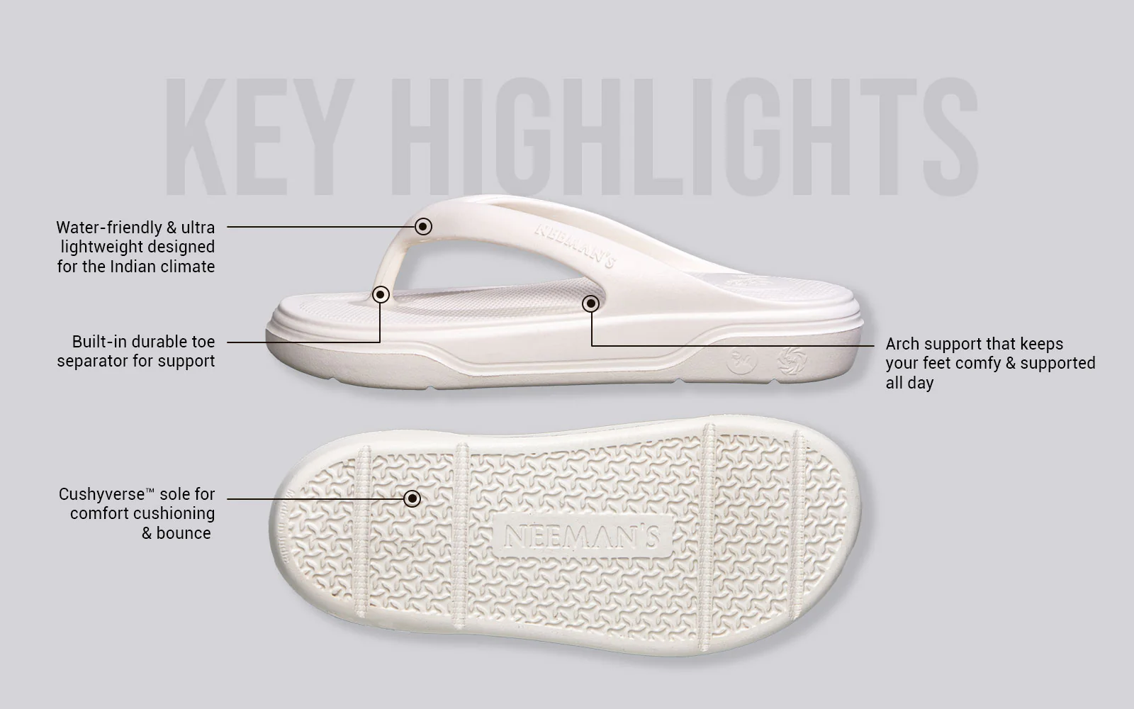 Cushers Flips For Women : Ivory White - Image 4