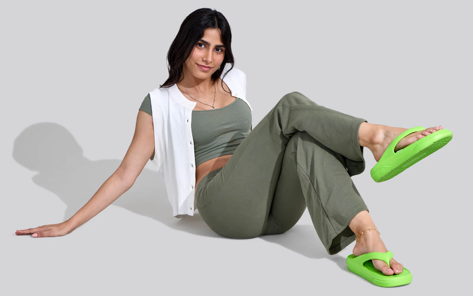 Cushers Flips For Women : Neon Green - Image 7
