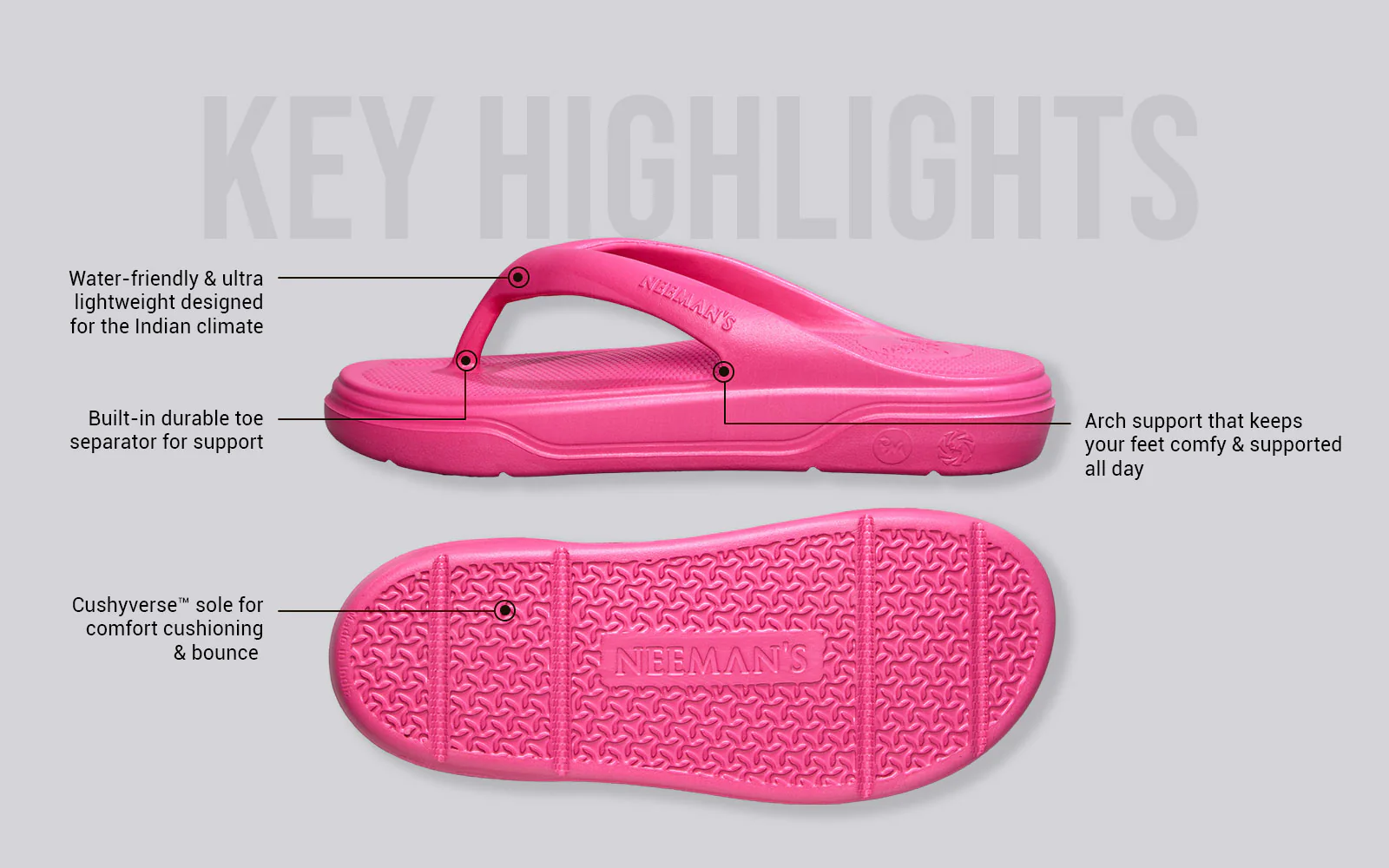 Cushers Flips For Women : Pink - Image 4
