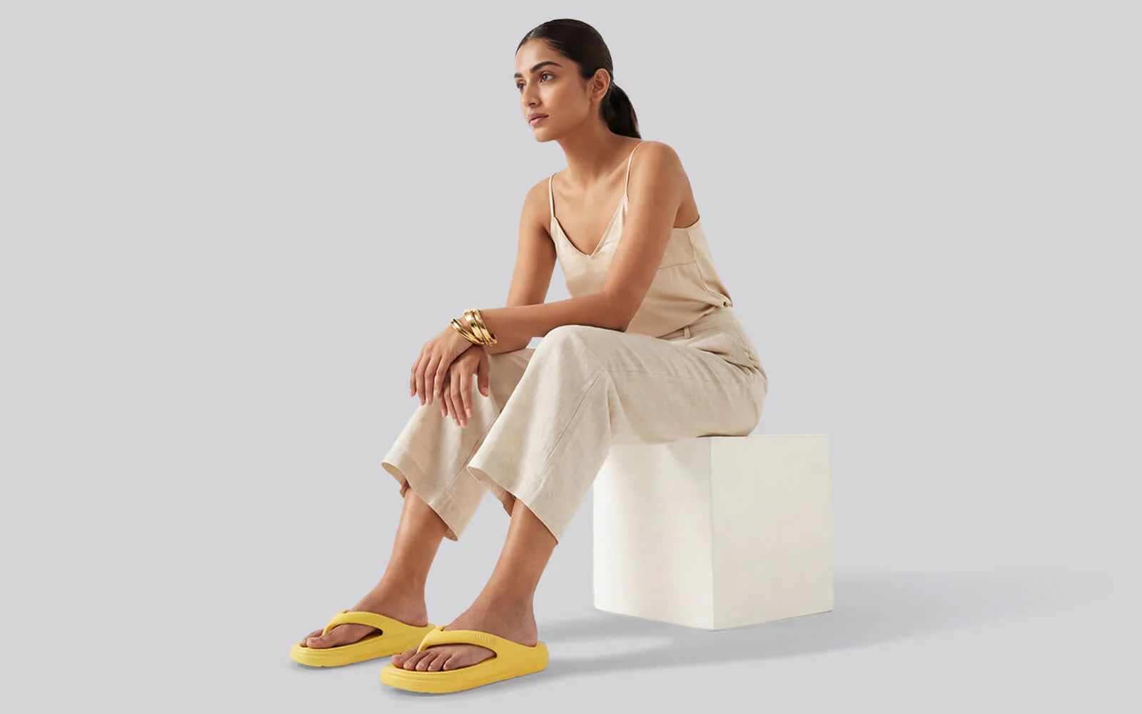 Cushers Flips For Women : Yellow - Image 8