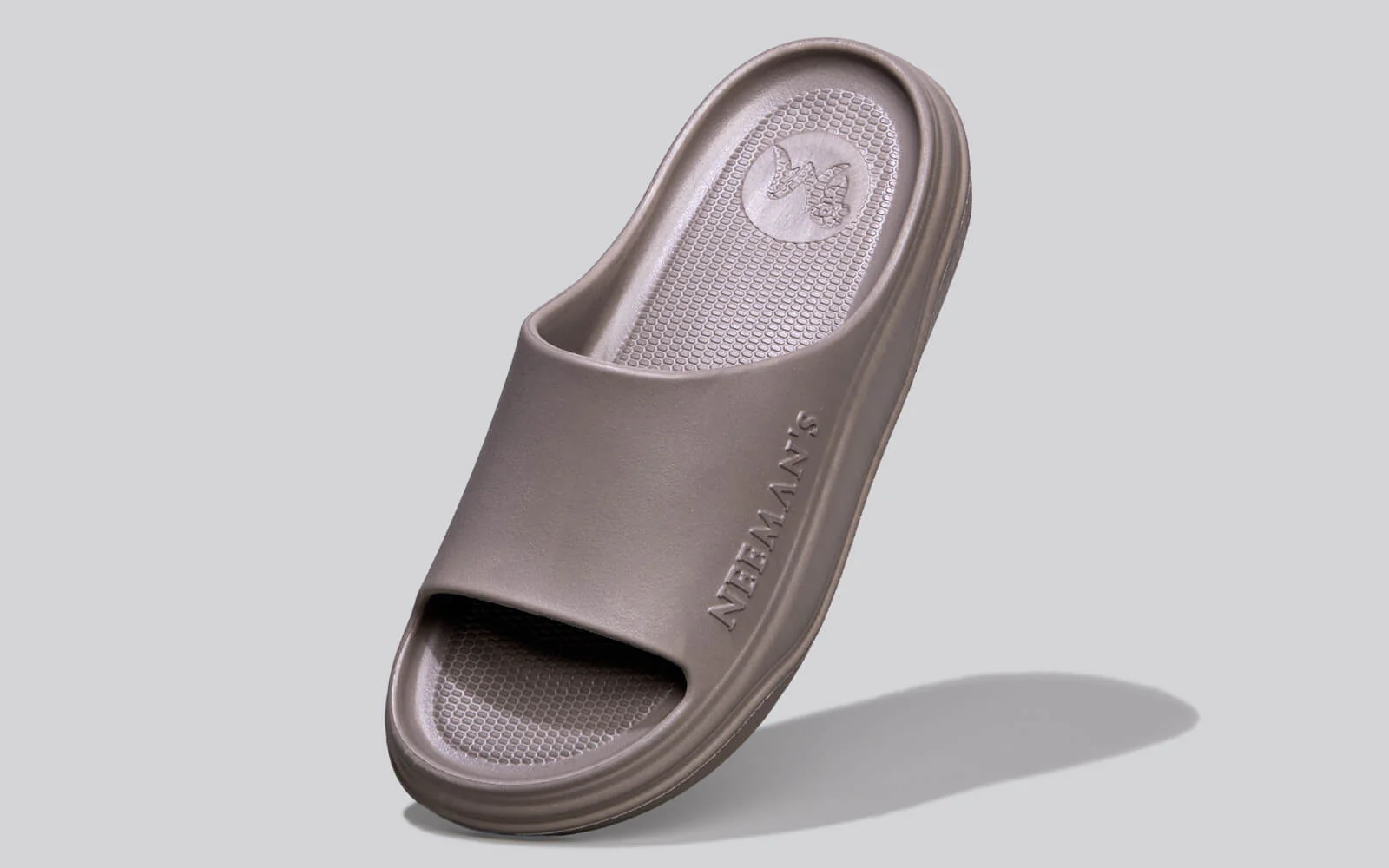 Cushers Slides For Men : Goat Grey - Image 2