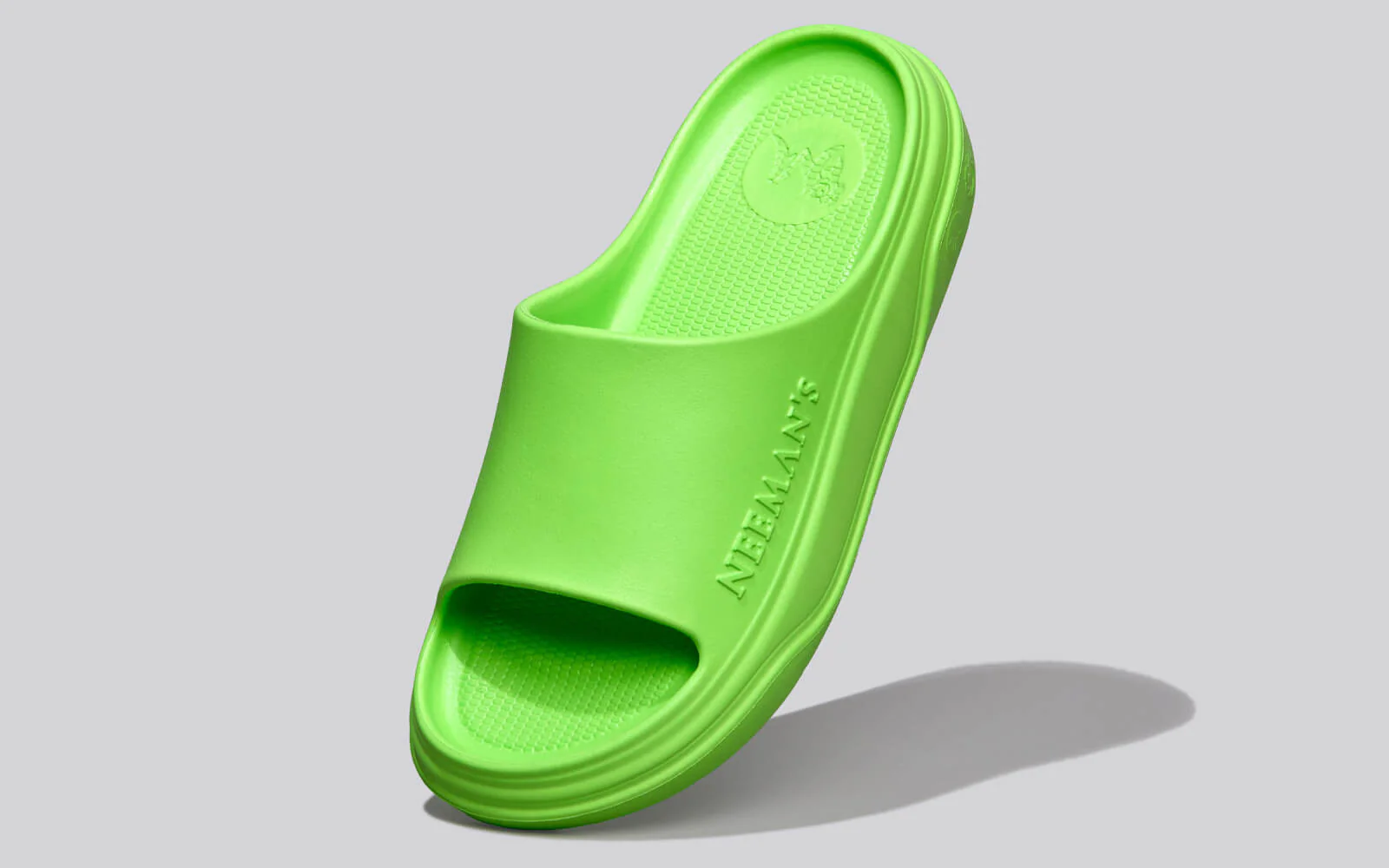 Cushers Slides For Men : Neon Green - Image 2