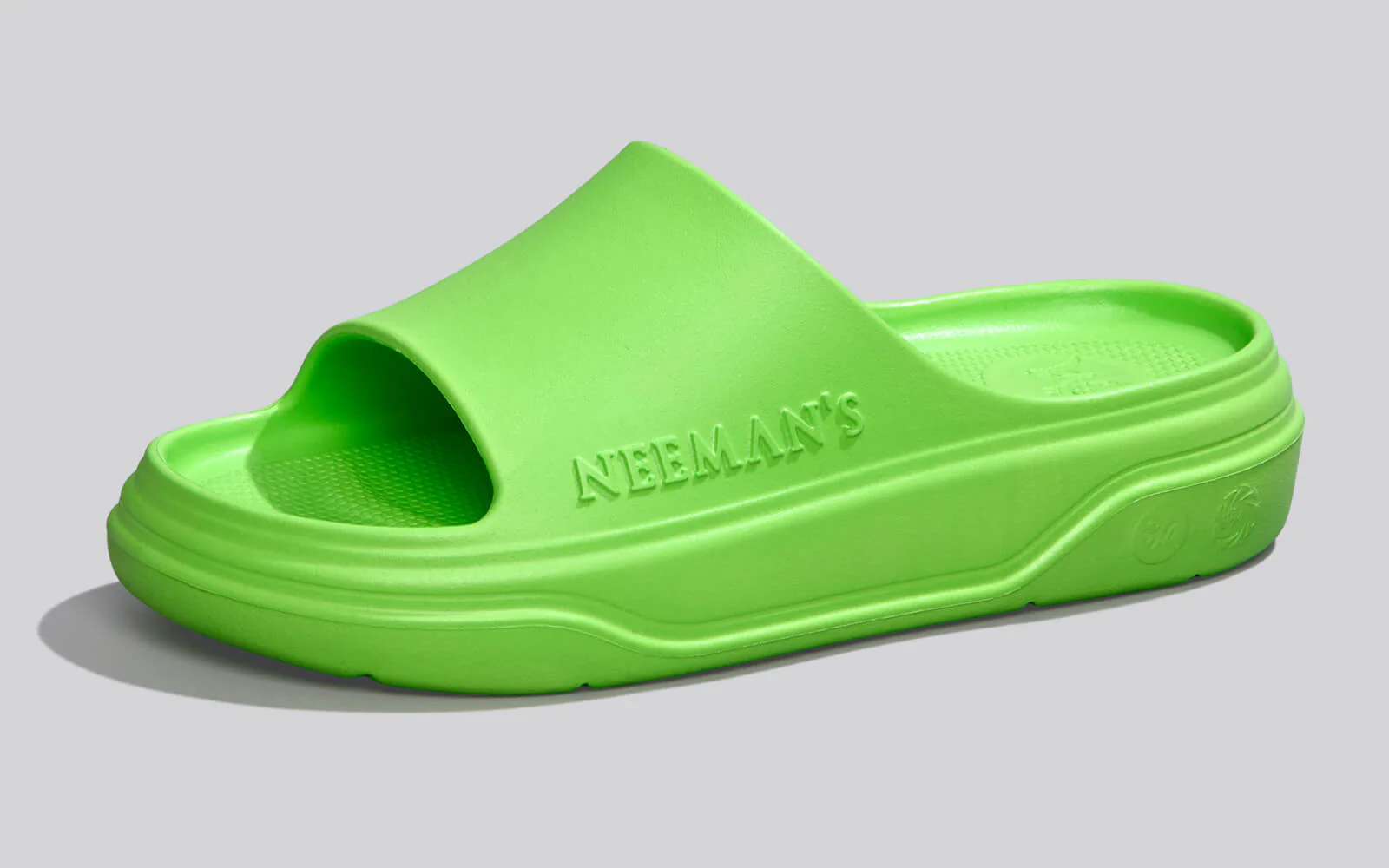 Cushers Slides For Men : Neon Green - Image 3