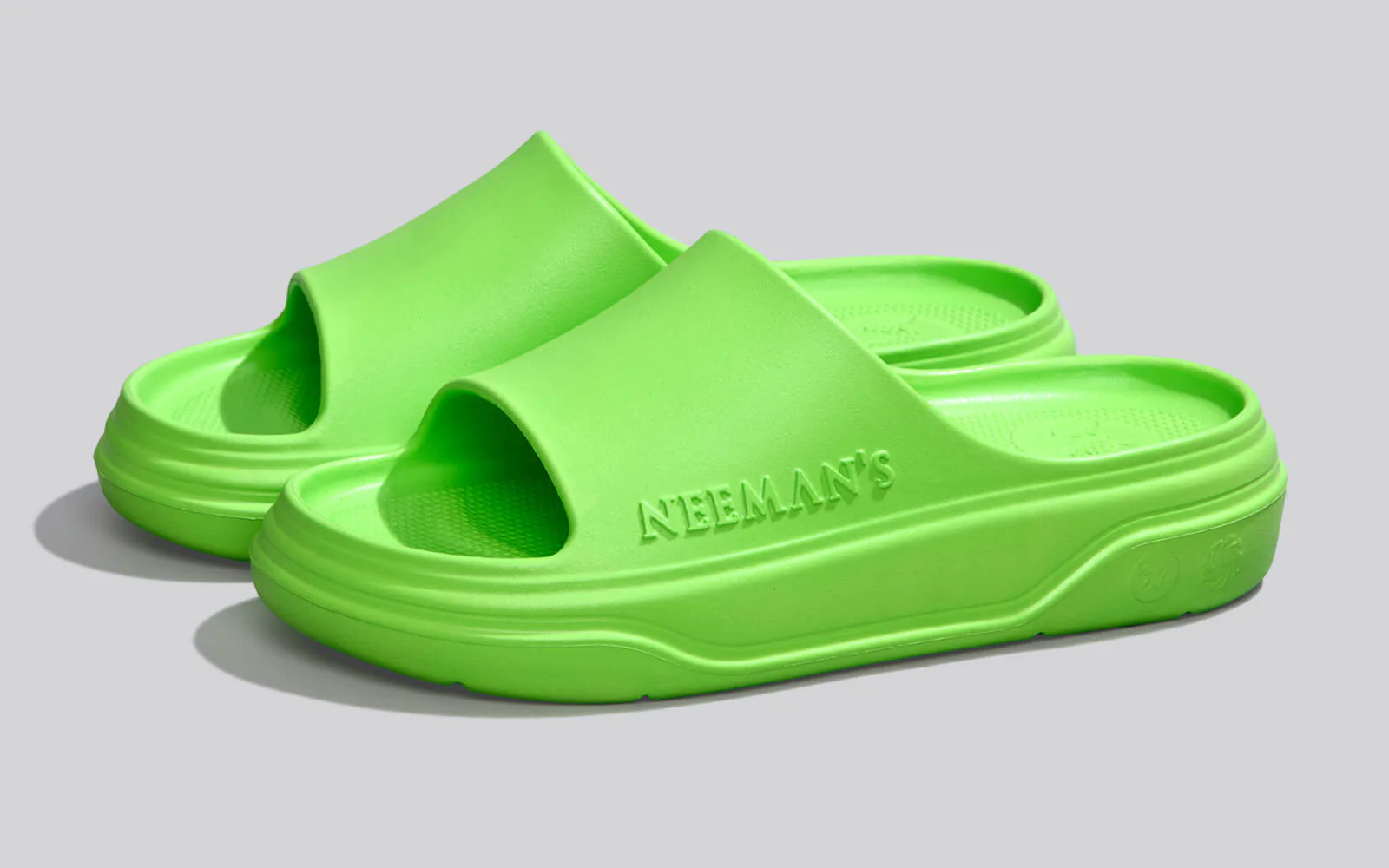 Cushers Slides For Men : Neon Green - Image 6