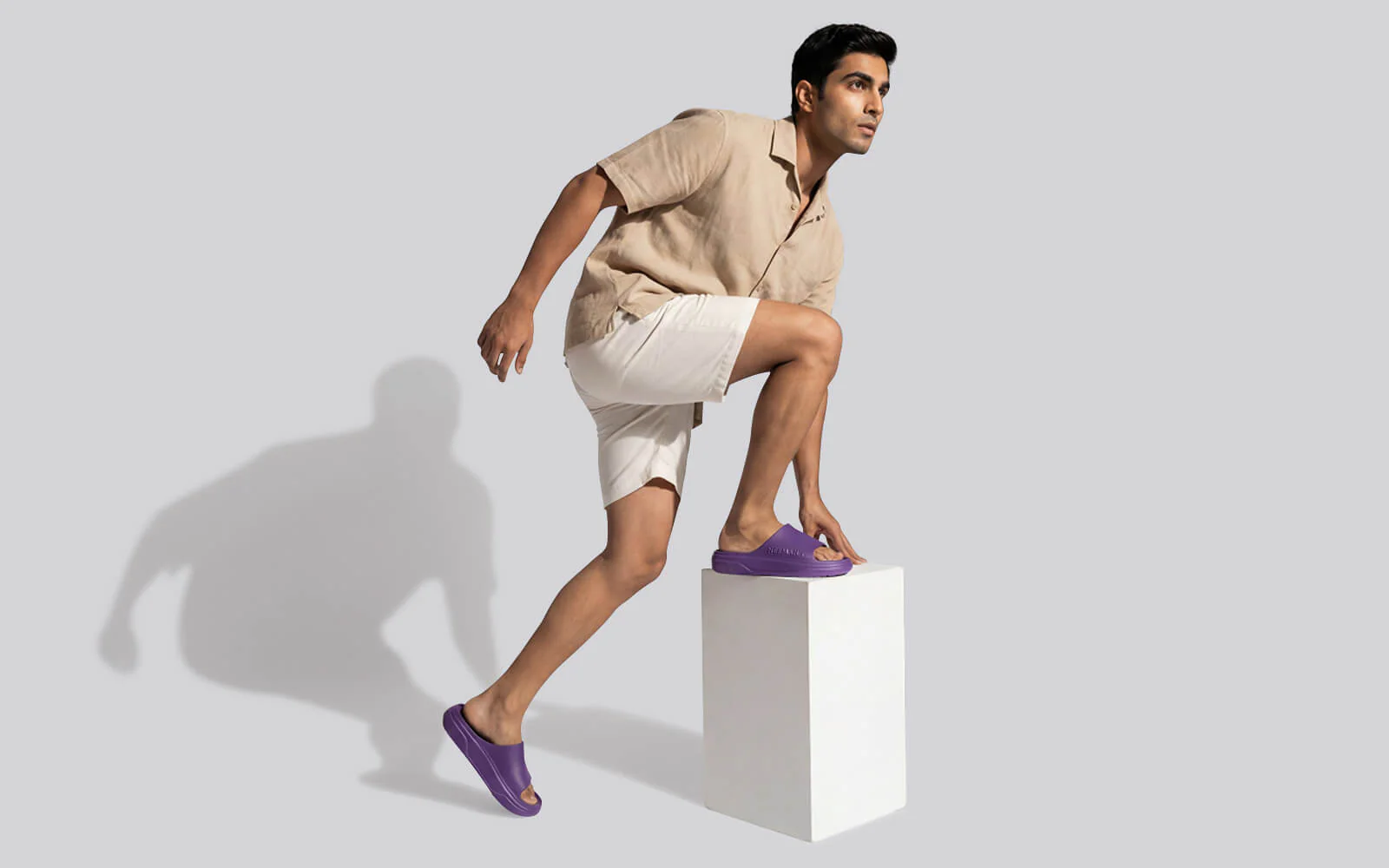 Cushers Slides For Men : Pansy Purple - Image 6