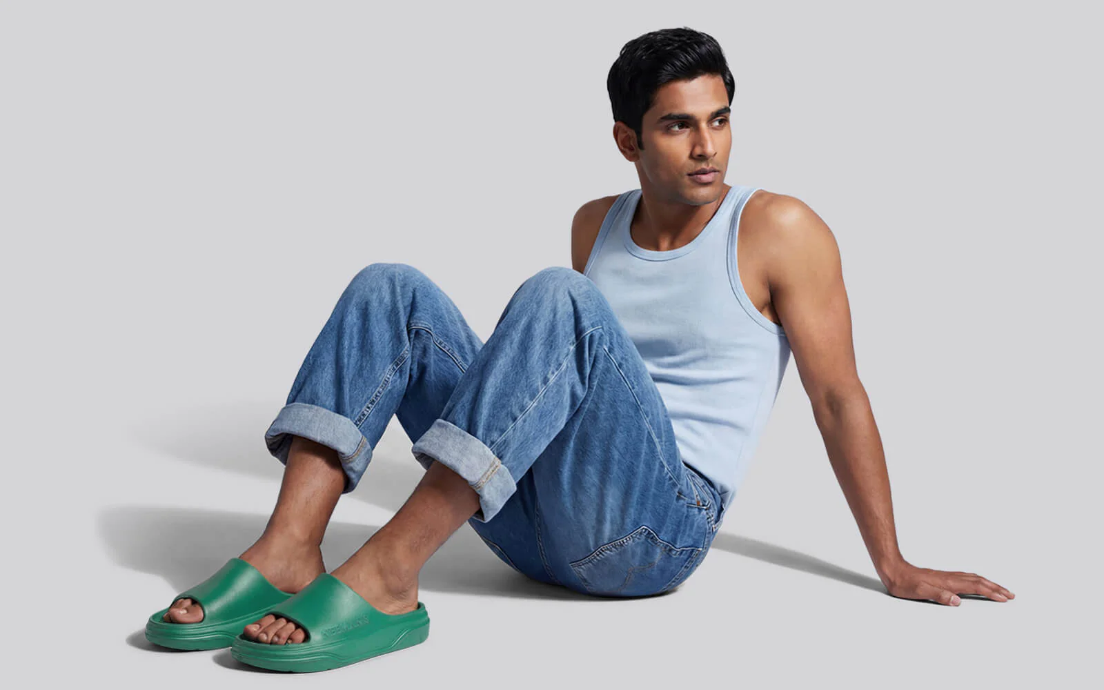 Cushers Slides For Men : Pepper Green - Image 8