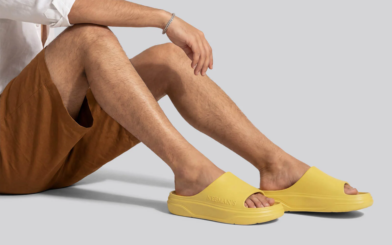Cushers Slides For Men : Yellow - Image 7