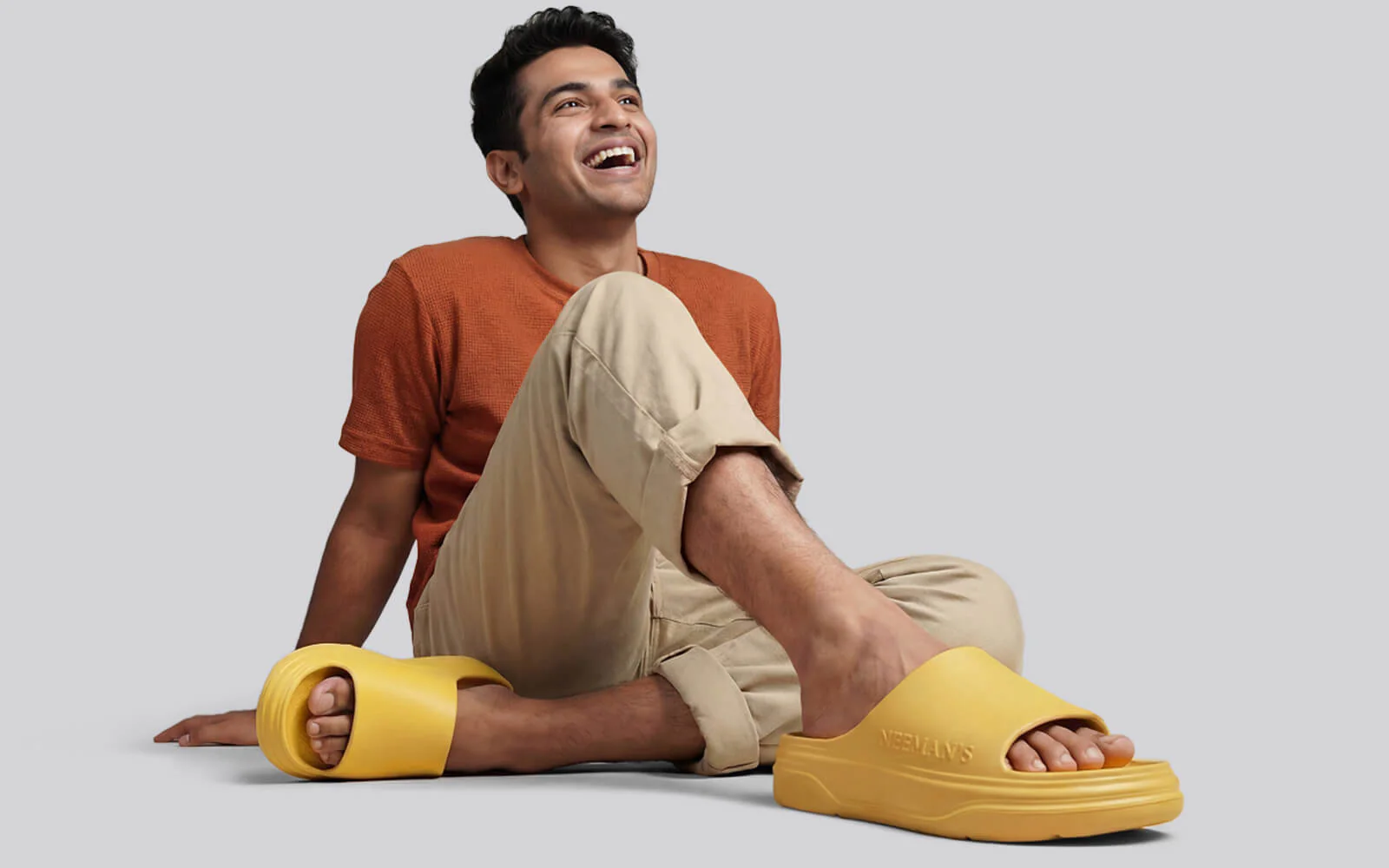 Cushers Slides For Men : Yellow - Image 8