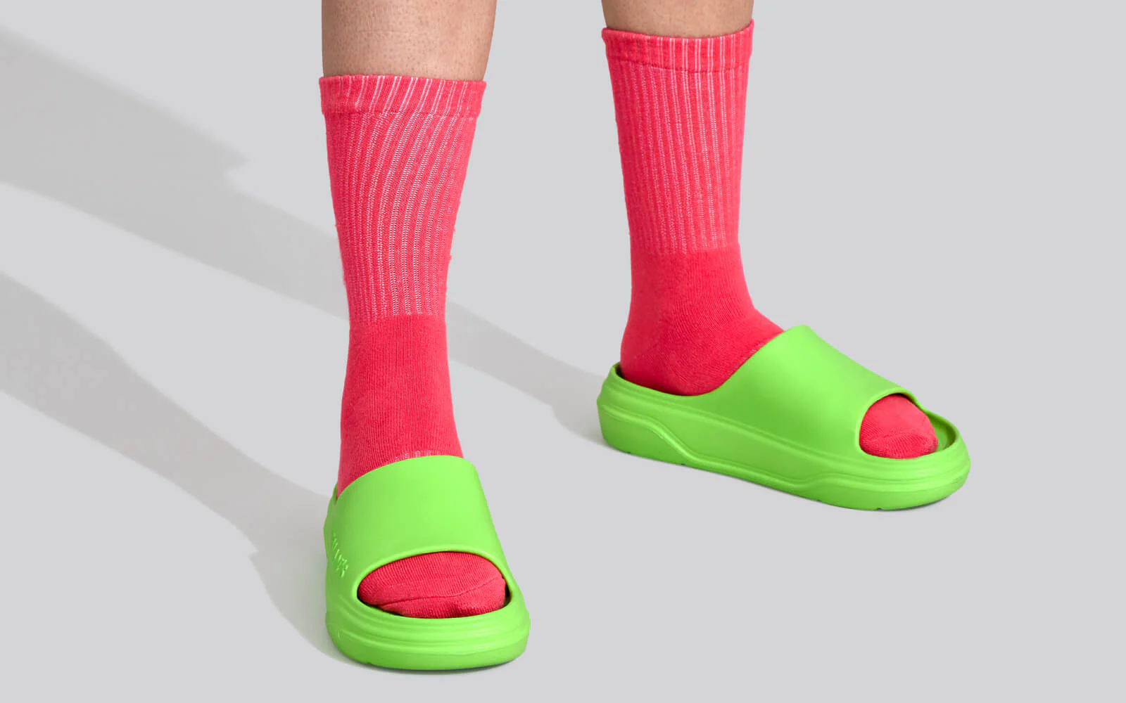 Cushers Slides For Women : Neon Green - Image 7