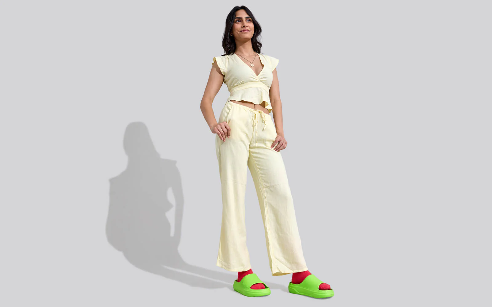 Cushers Slides For Women : Neon Green - Image 8
