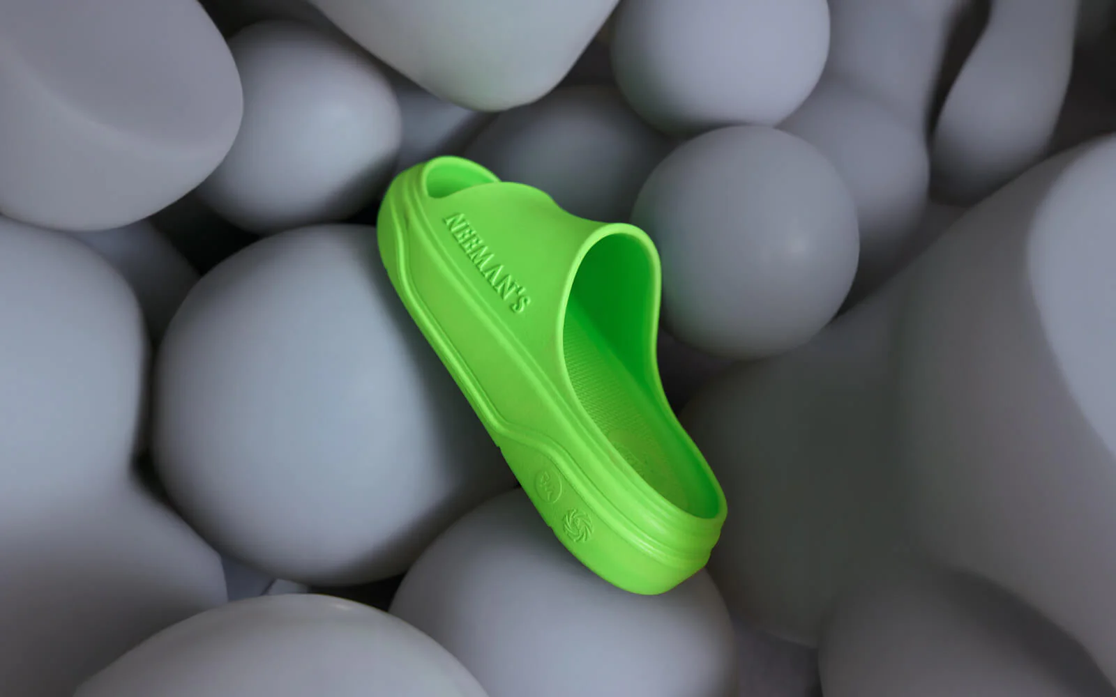 Cushers Slides For Women : Neon Green - Image 9