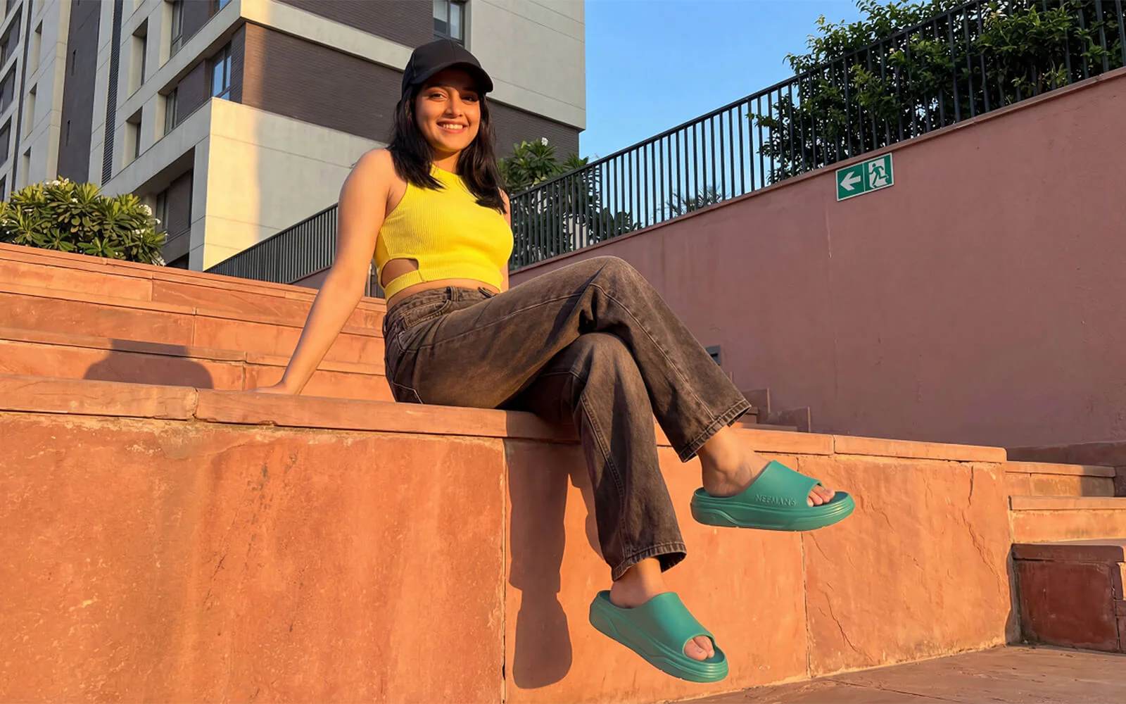 Cushers Slides For Women : Pepper Green - Image 6