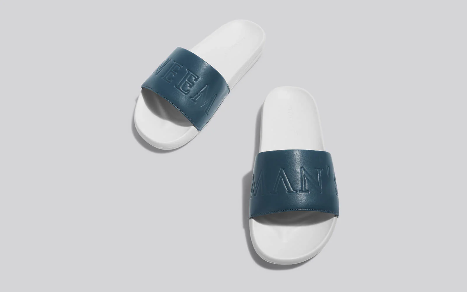 Cushy Slides : White-Blue - Image 2