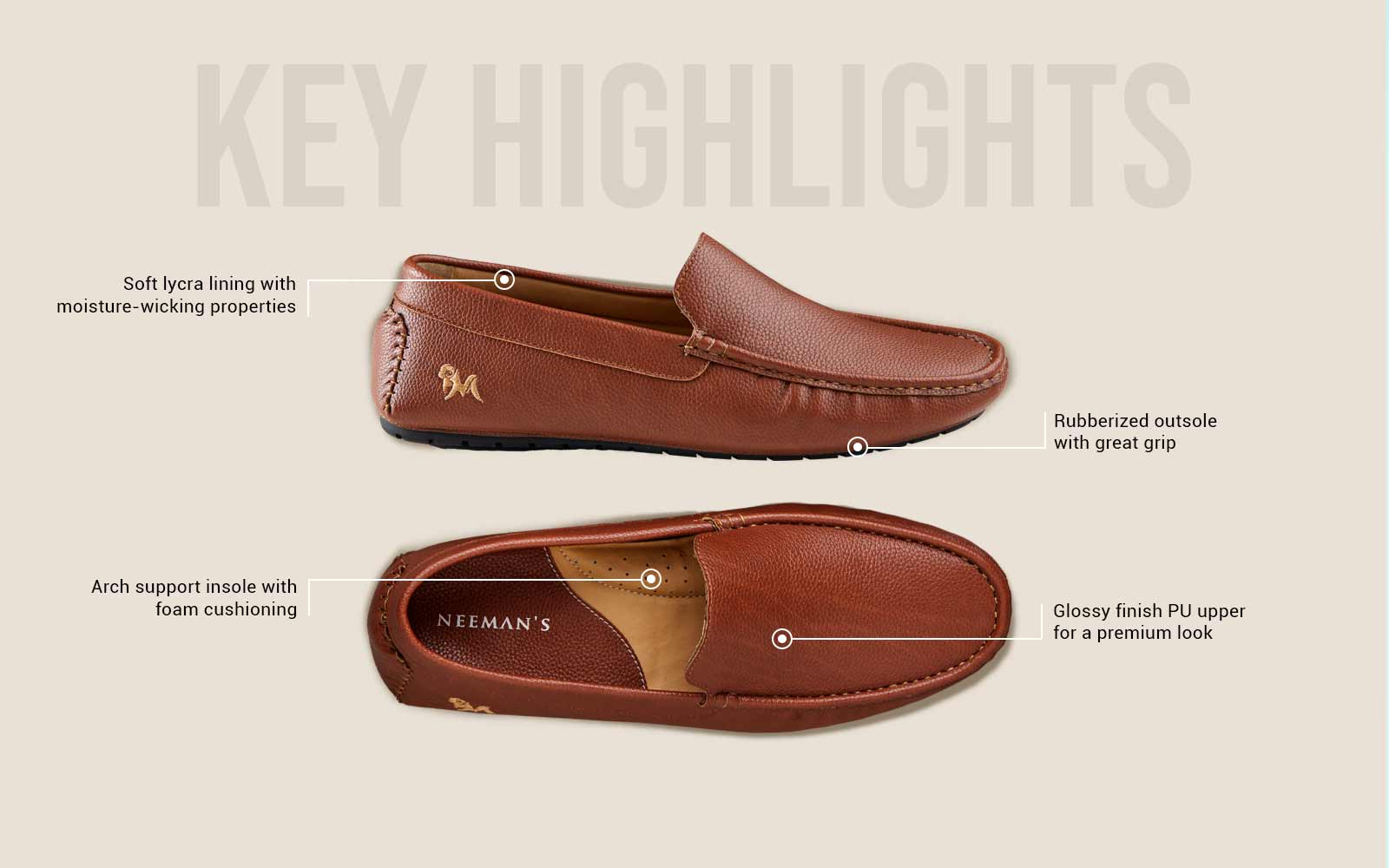 Dapper Loafers : Tan - Image 3