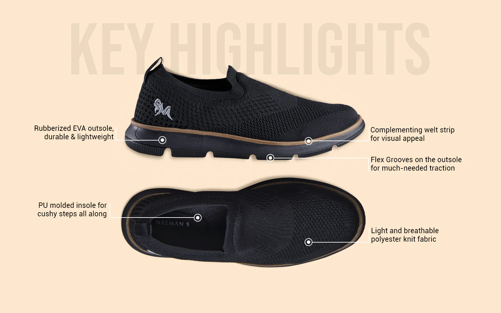 Dress Slip Ons : Black - Image 8