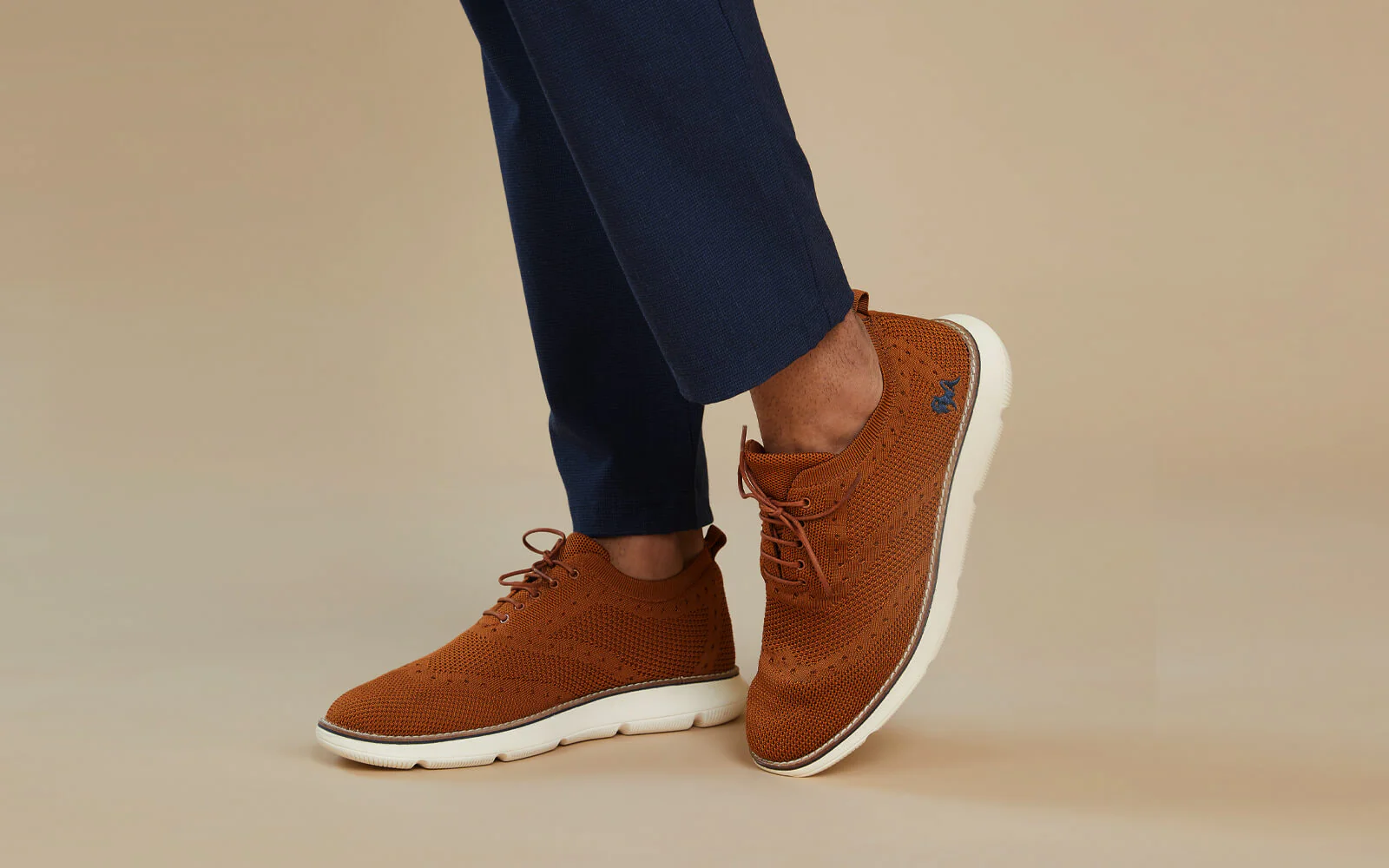 Dress Sneakers : Brown Ivory - Image 3