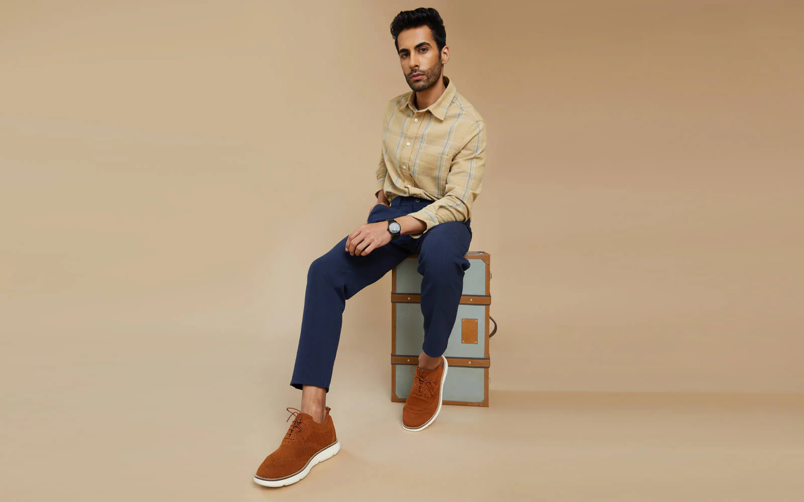 Dress Sneakers : Brown Ivory - Image 9