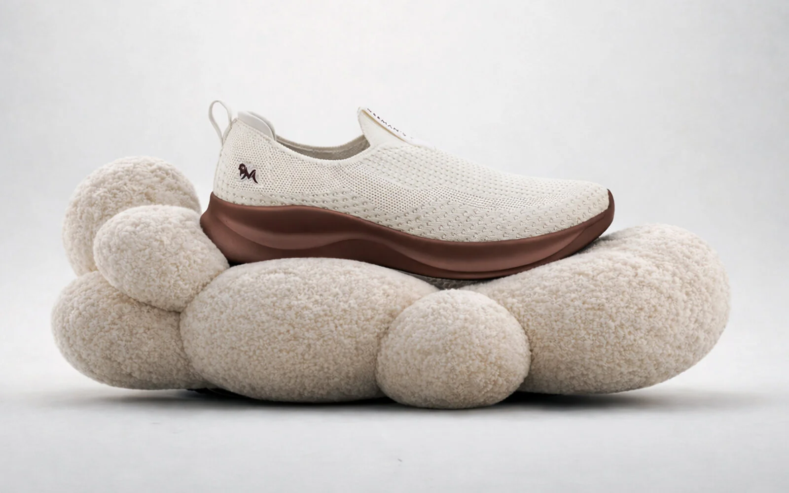 Ease Flow Slip Ons : Ivory Brown - Image 2