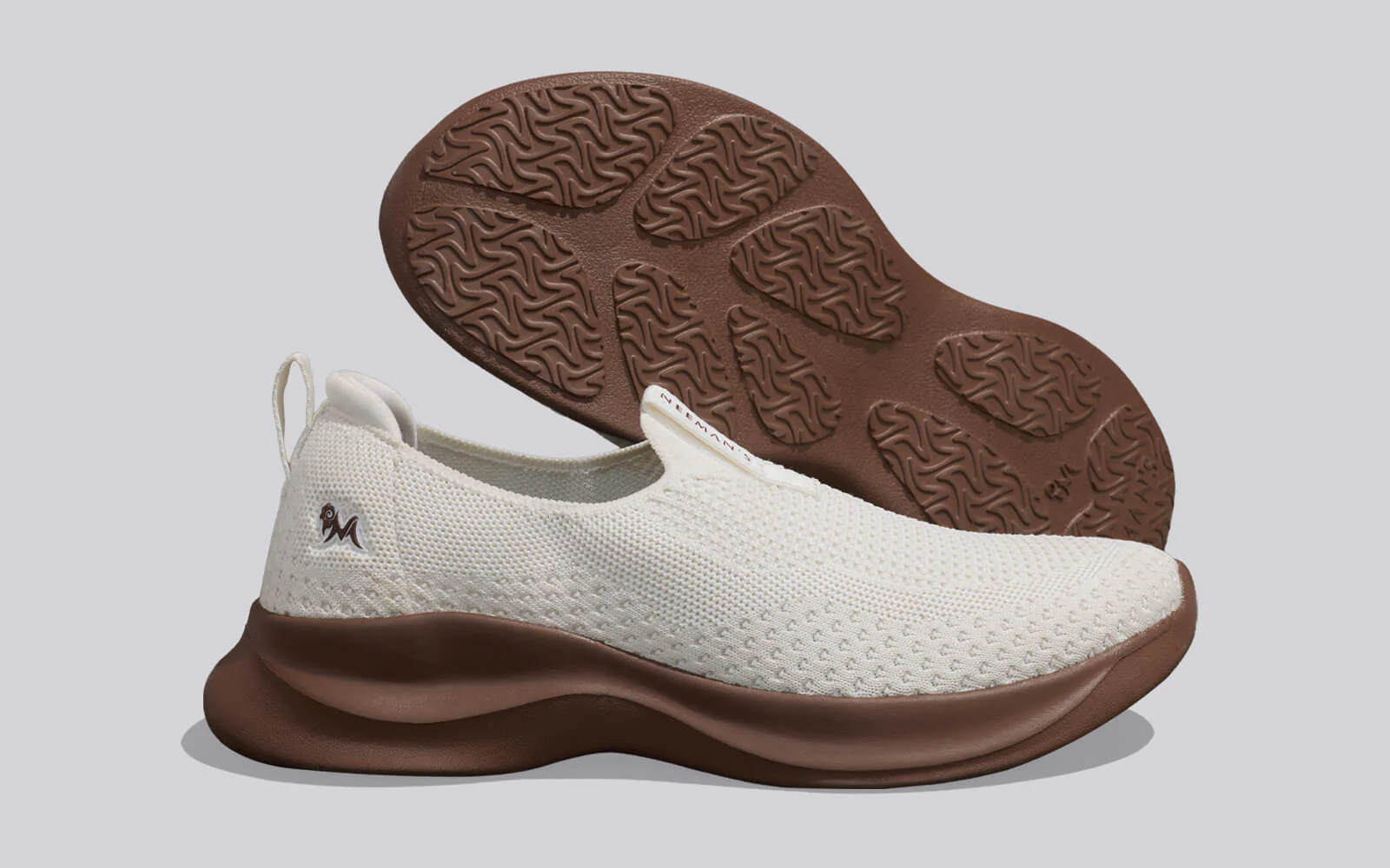 Ease Flow Slip Ons : Ivory Brown - Image 7