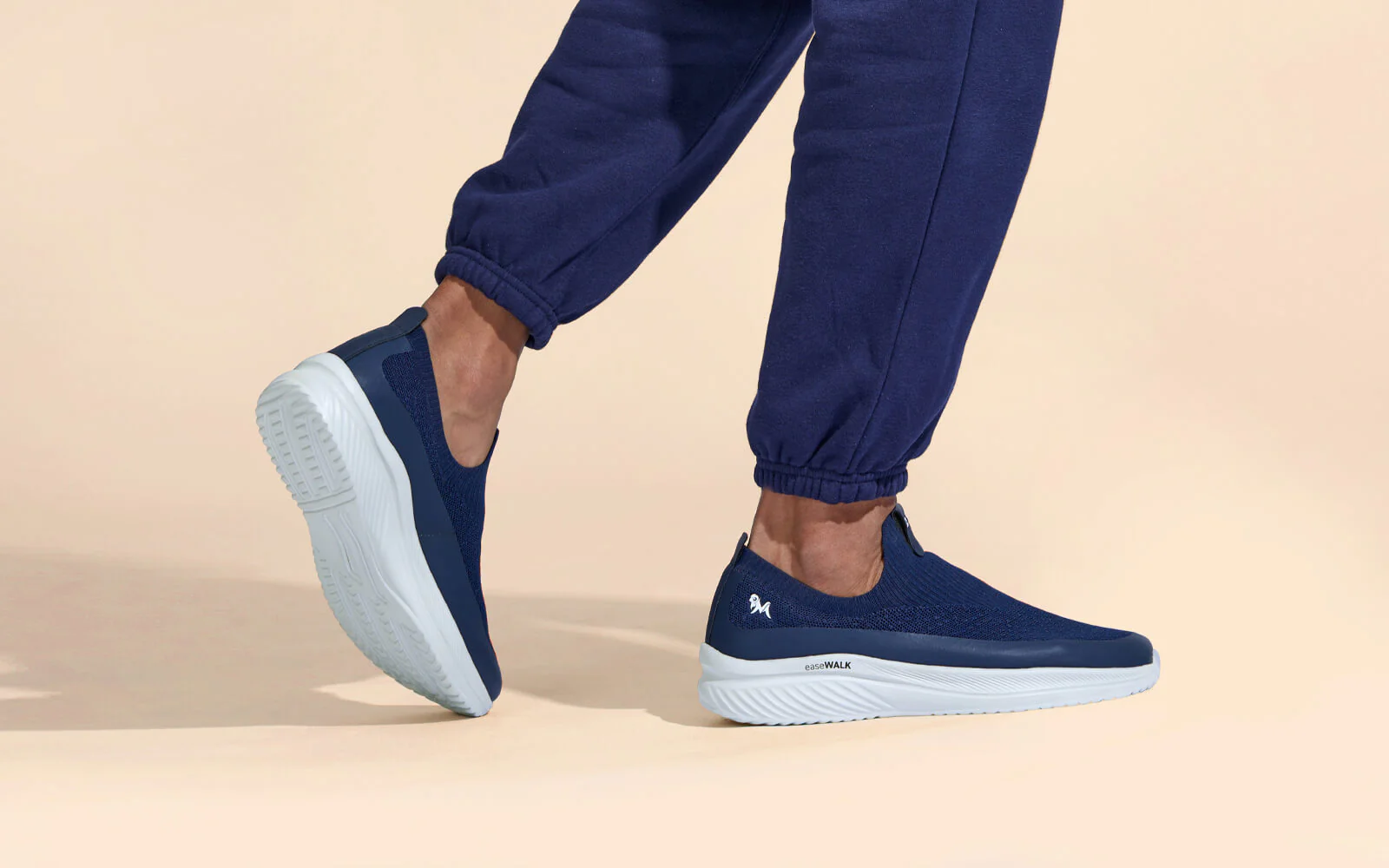 Ease Walk Slip Ons : Blue - Image 8