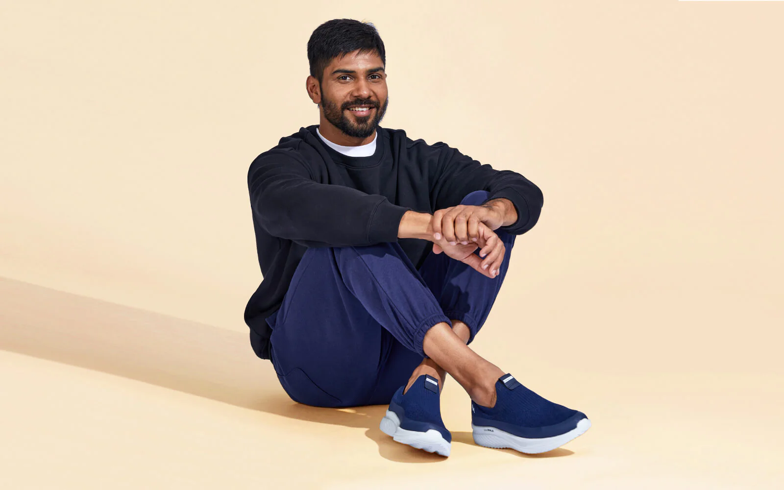 Ease Walk Slip Ons : Blue - Image 9